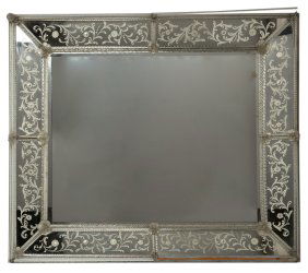 Venetian Etched Glass Mirror