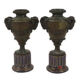 Pair of Continental Neoclassical-Style Urns