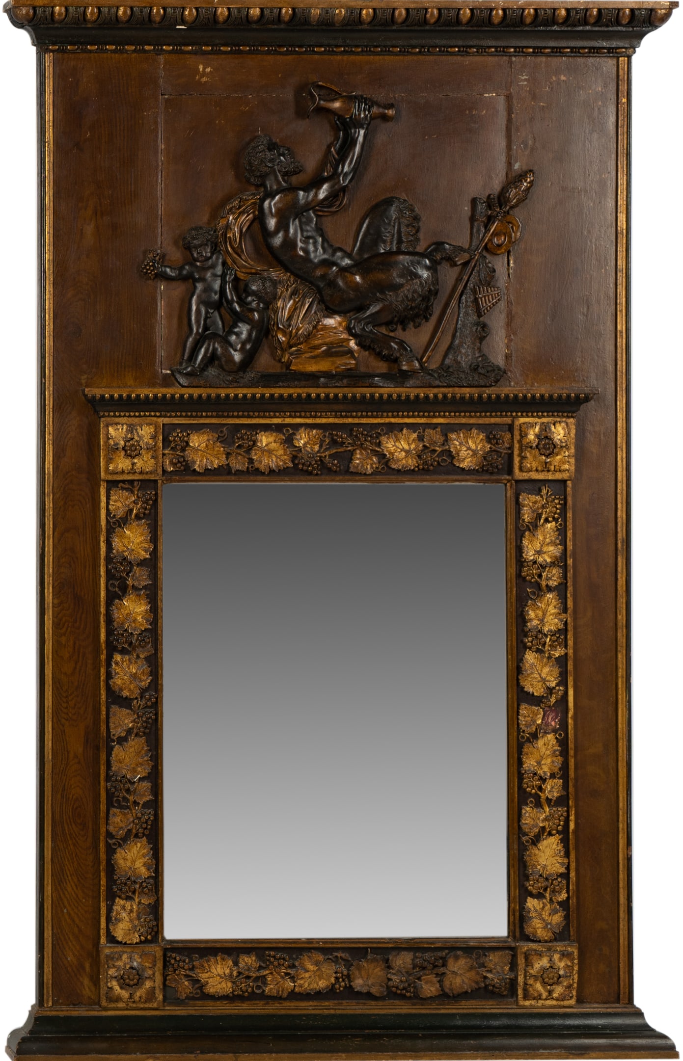 French Neoclassical-Style Carved Trumeau Mirror (1 of 10)