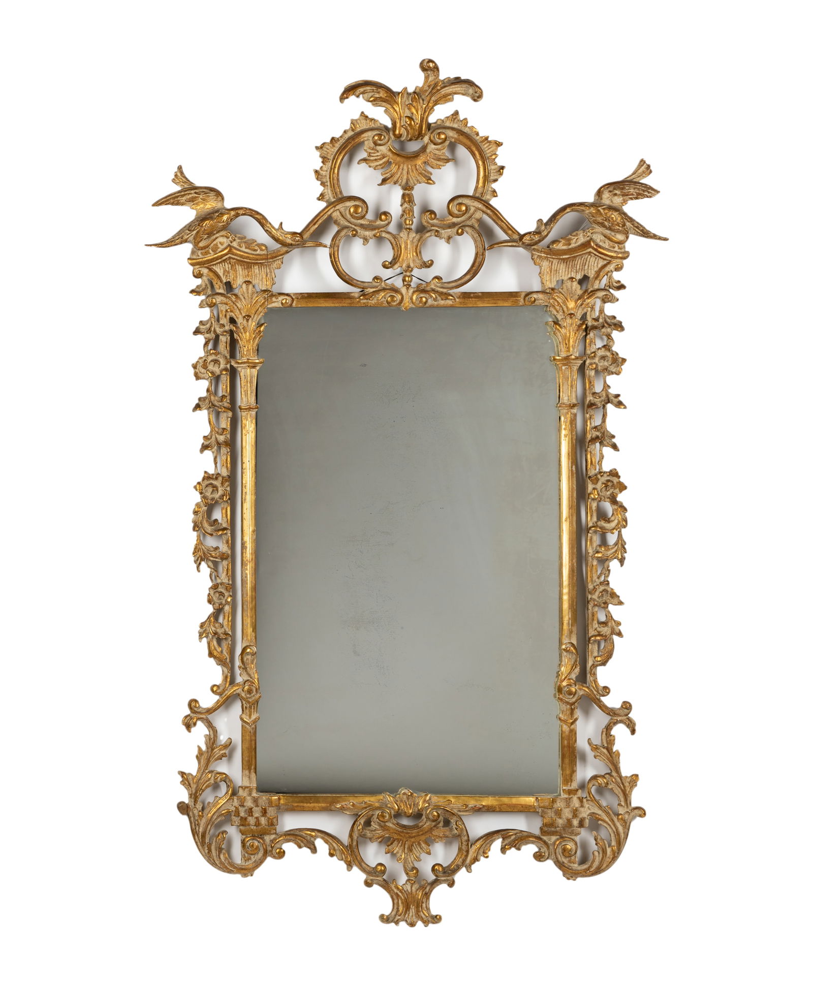 Chinese Chippendale-Style Giltwood Wall Mirror (1 of 10)