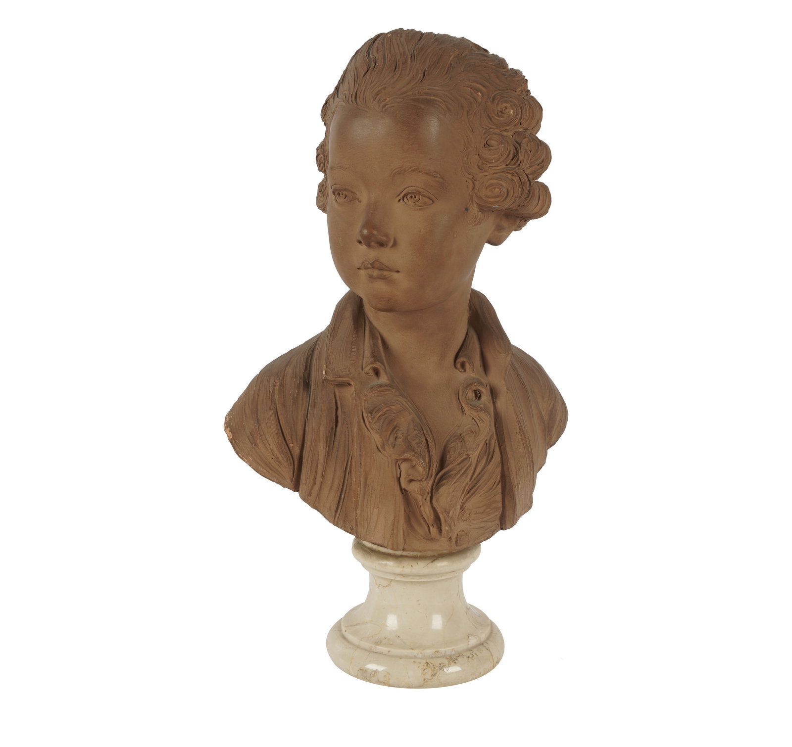 Continental Terracotta Bust of a Boy (1 of 10)