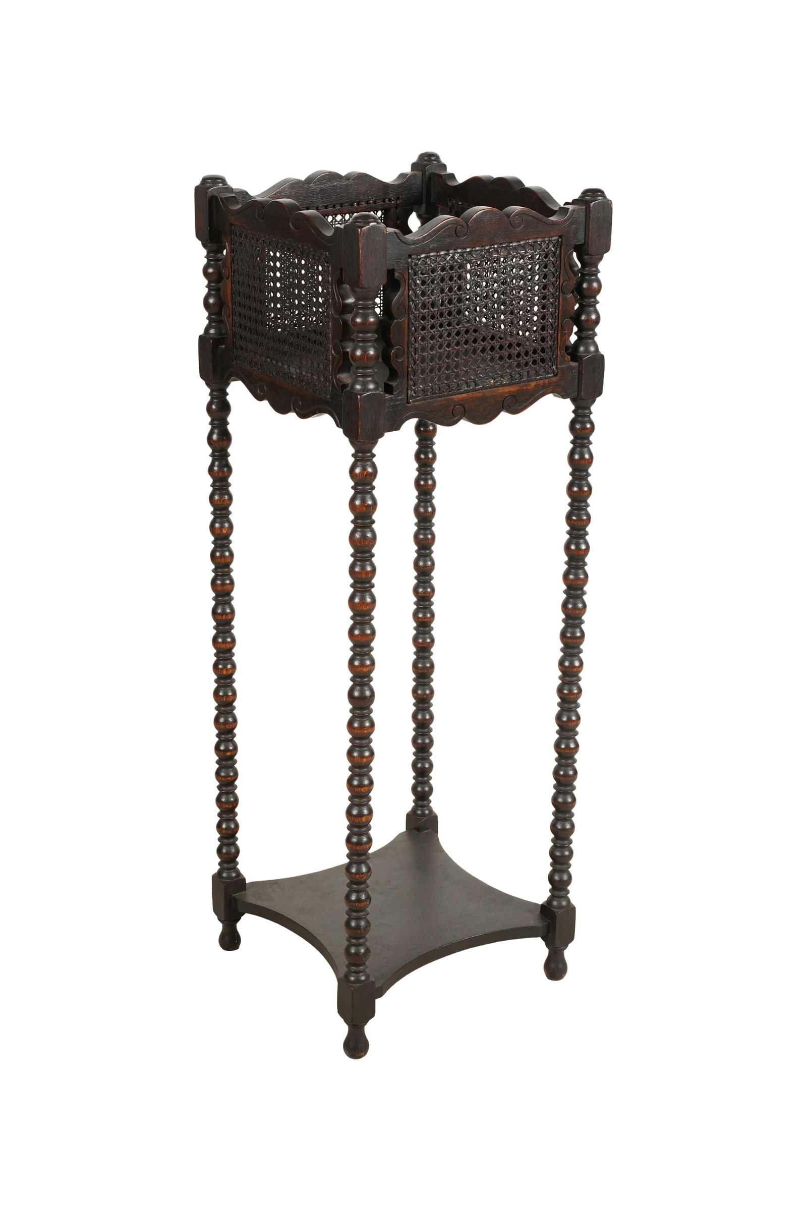 Turned Oak Fern Stand (1 of 10)