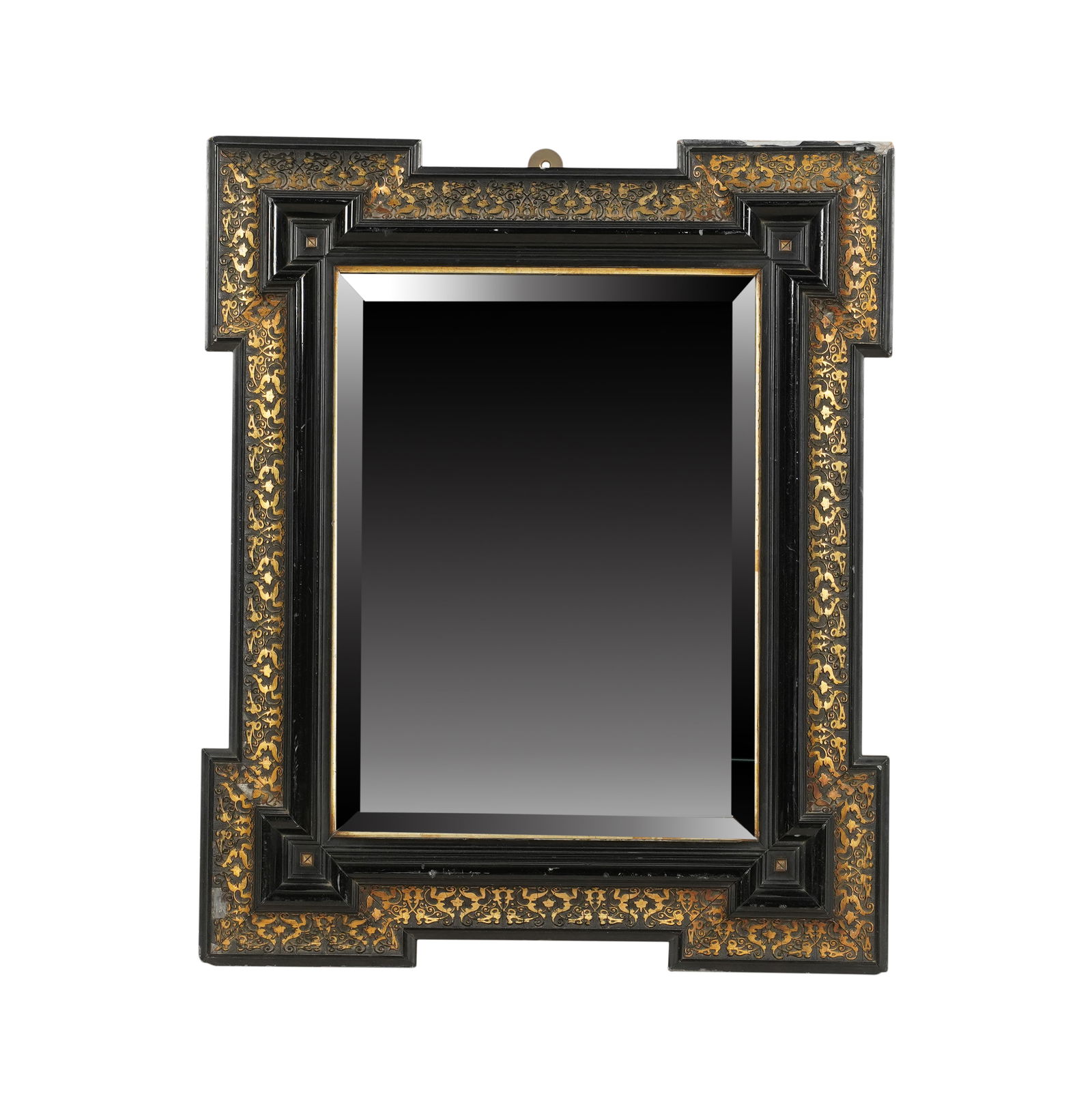 Dutch Baroque-Style Gilt and Ebonized Wood Wall Mirror (1 of 7)