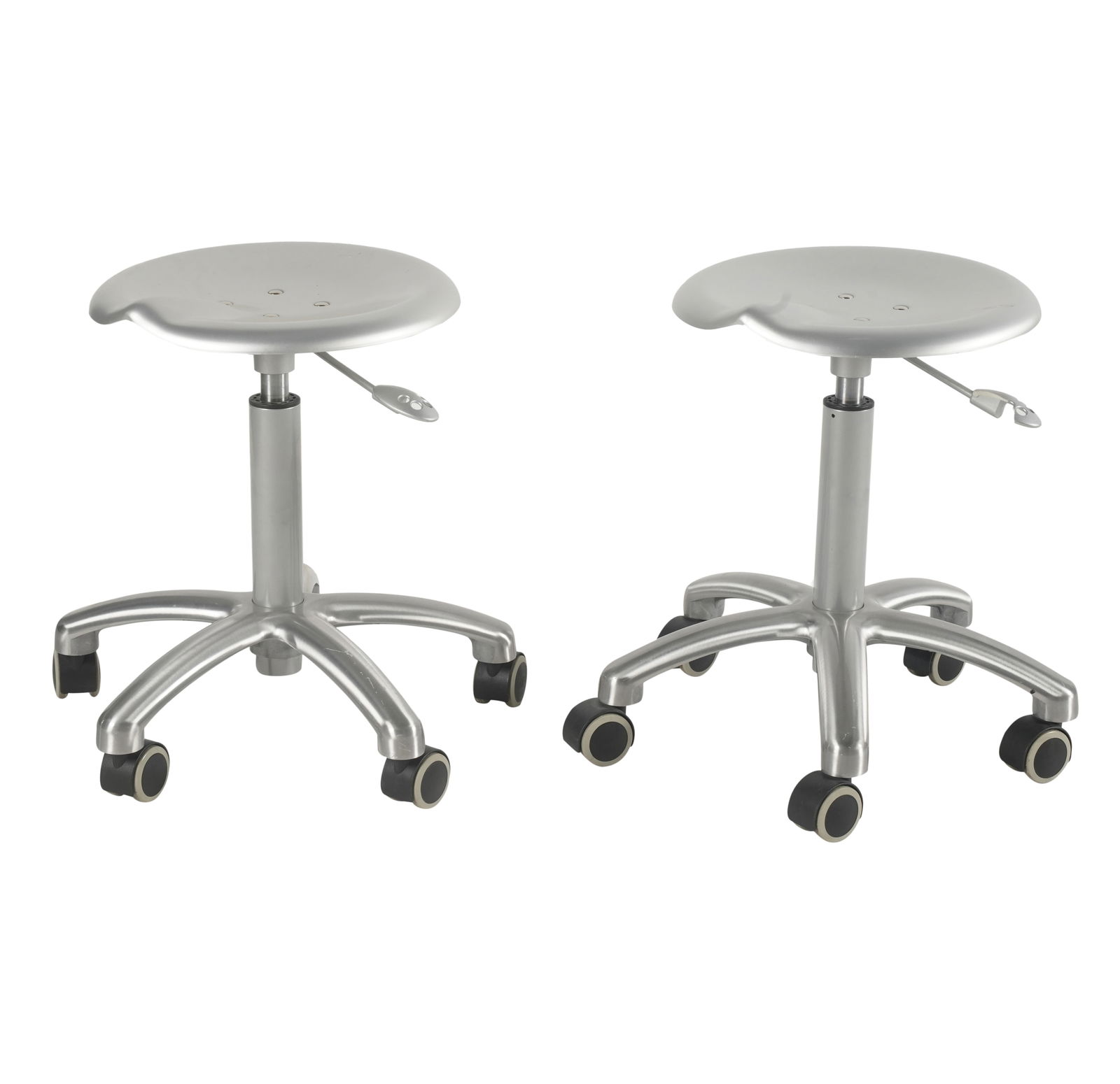 Pair of Adjustable Rolling Stools (1 of 7)