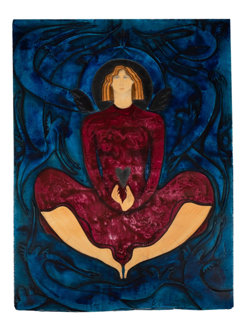 Orlando Agudelo Botero, 1946-, Angel Holding Heart (1 of 18)