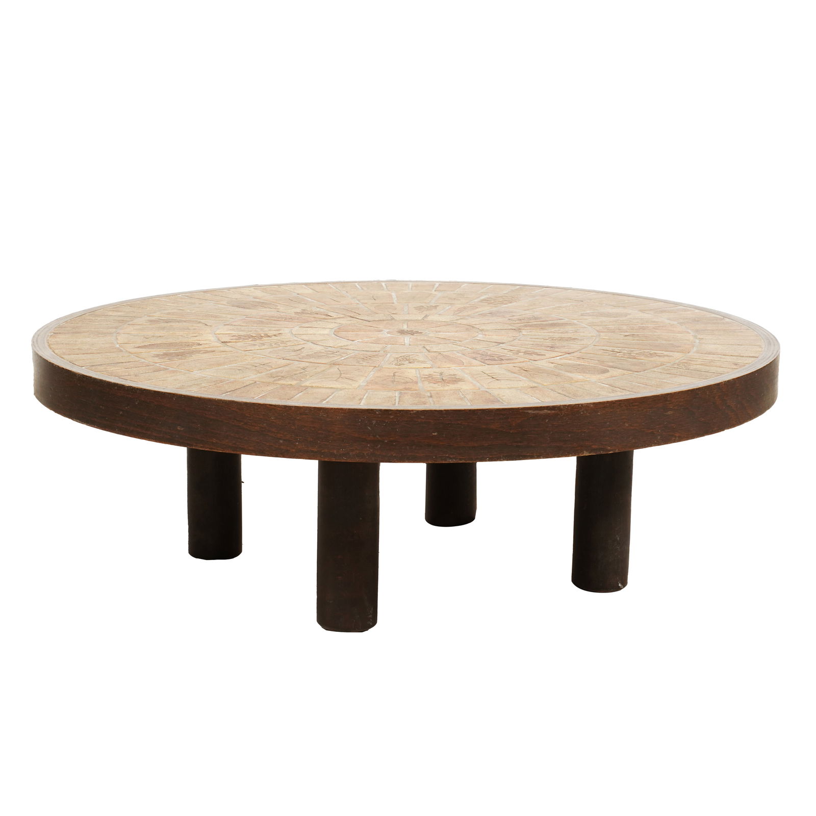 Roger Capron Large Round Tile Insert Coffee Table (1 of 9)