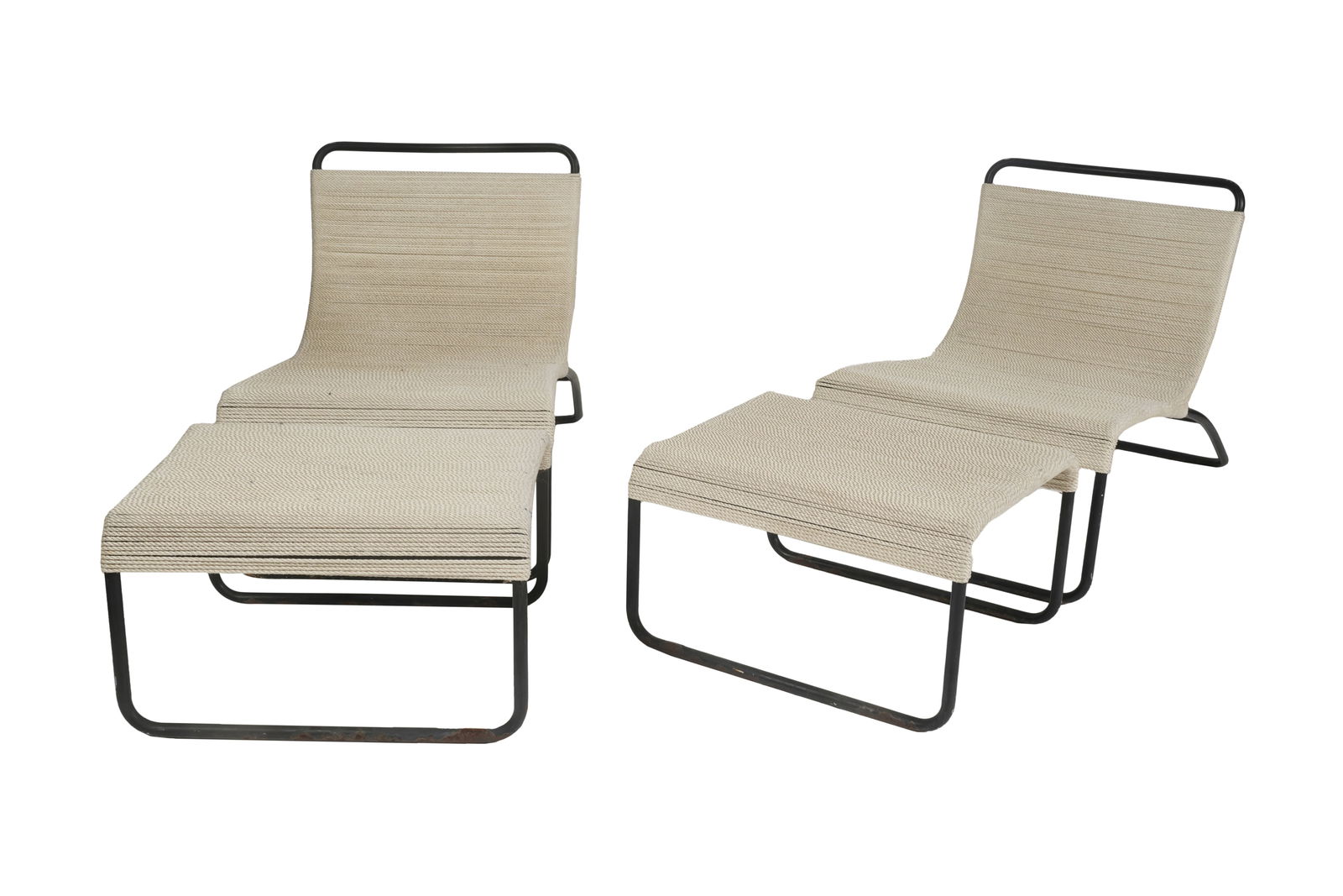 Pair of Van Keppel Green Lounge Chairs and Ottomans (1 of 9)