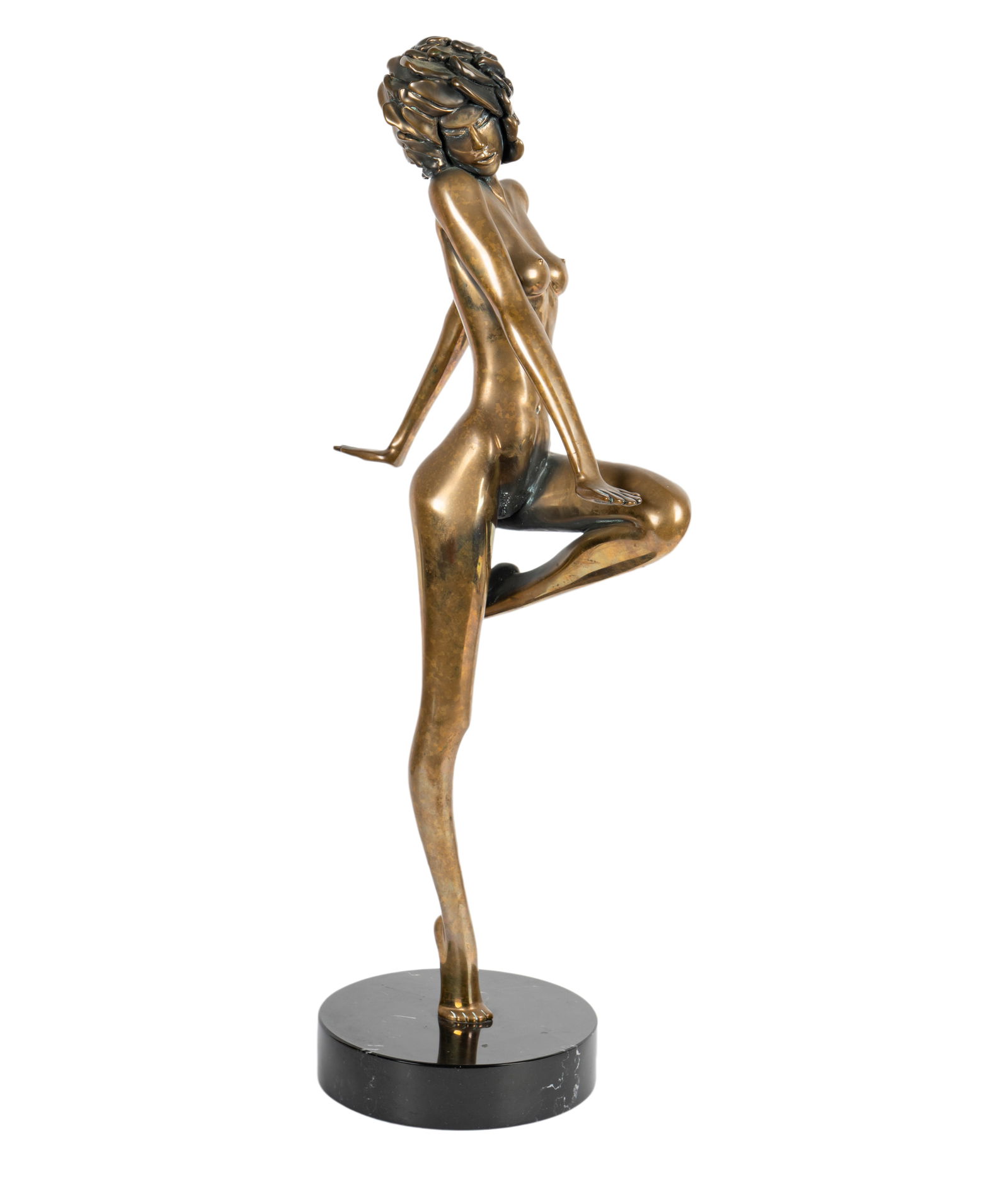 Tom Bennett, California 1952-, Fascination: Tom Bennett California 1952- Fascination Bronze 1989, signed and editioned 61/150, with certificate of authenticity signed by artist included Overall: 30 x 14 x 8 in. (76.2 x 35.6 x 20.3 cm.)