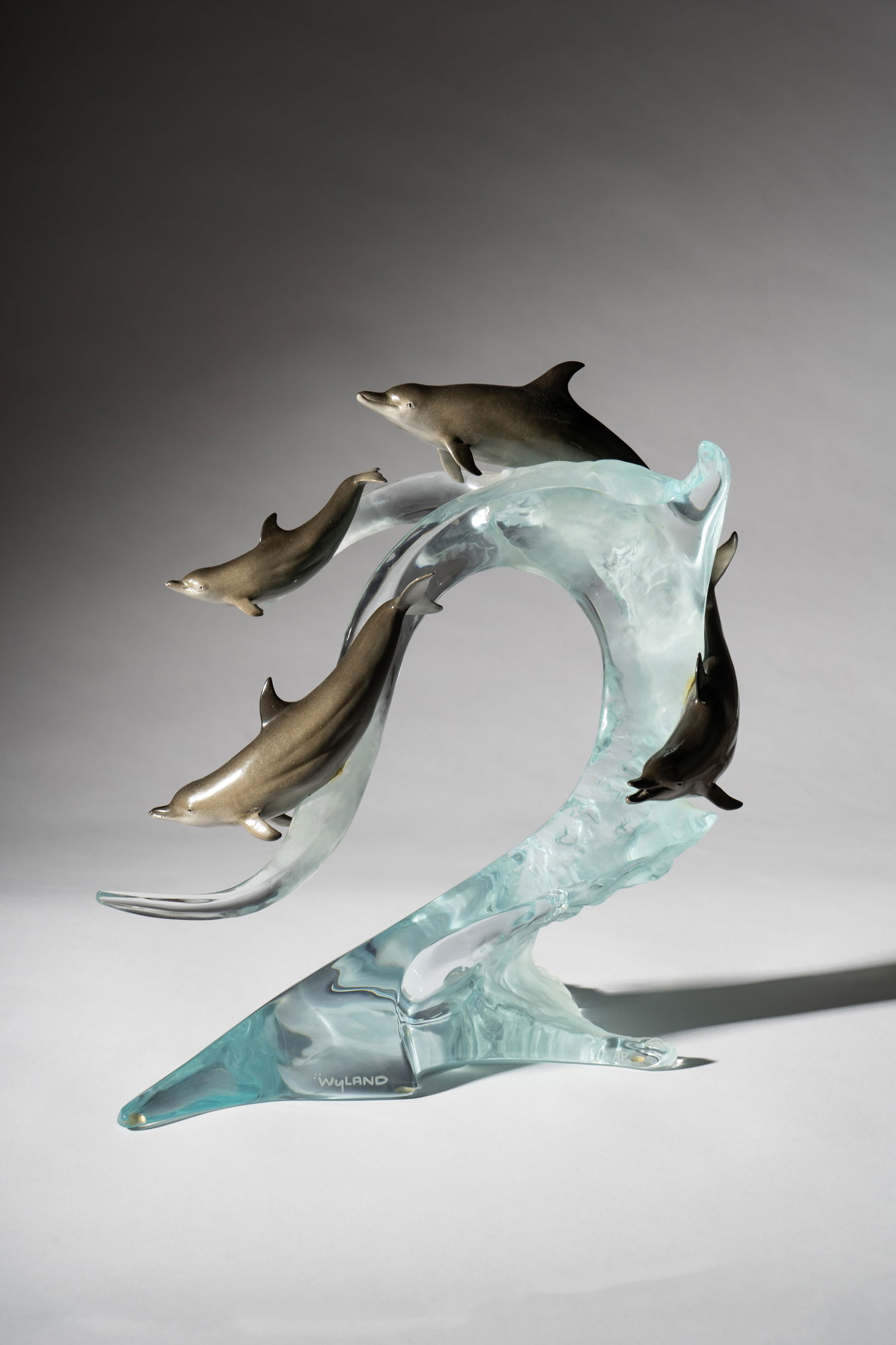 Robert Wyland, American b. 1956, Dolphin Group Sculpture (1 of 13)
