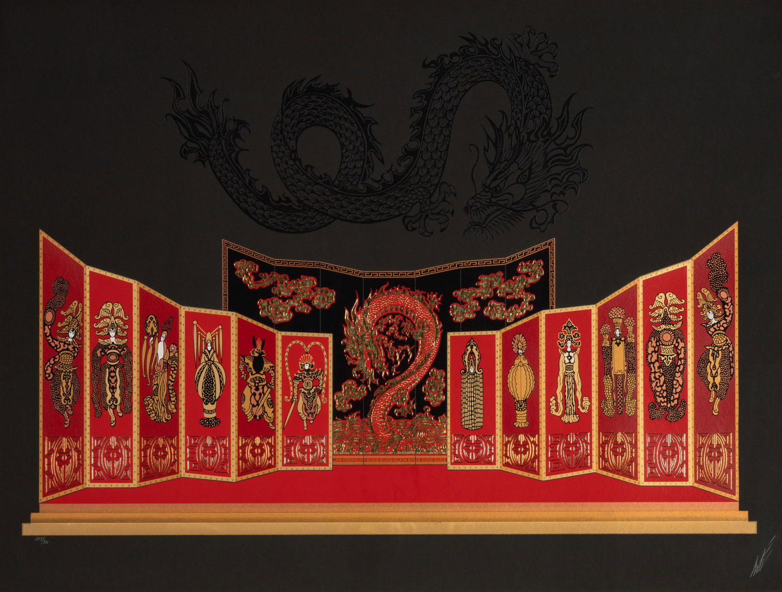 Romain (Erte) De Tirtoff (1892 - 1990): Mah-Jongg (1 of 10)