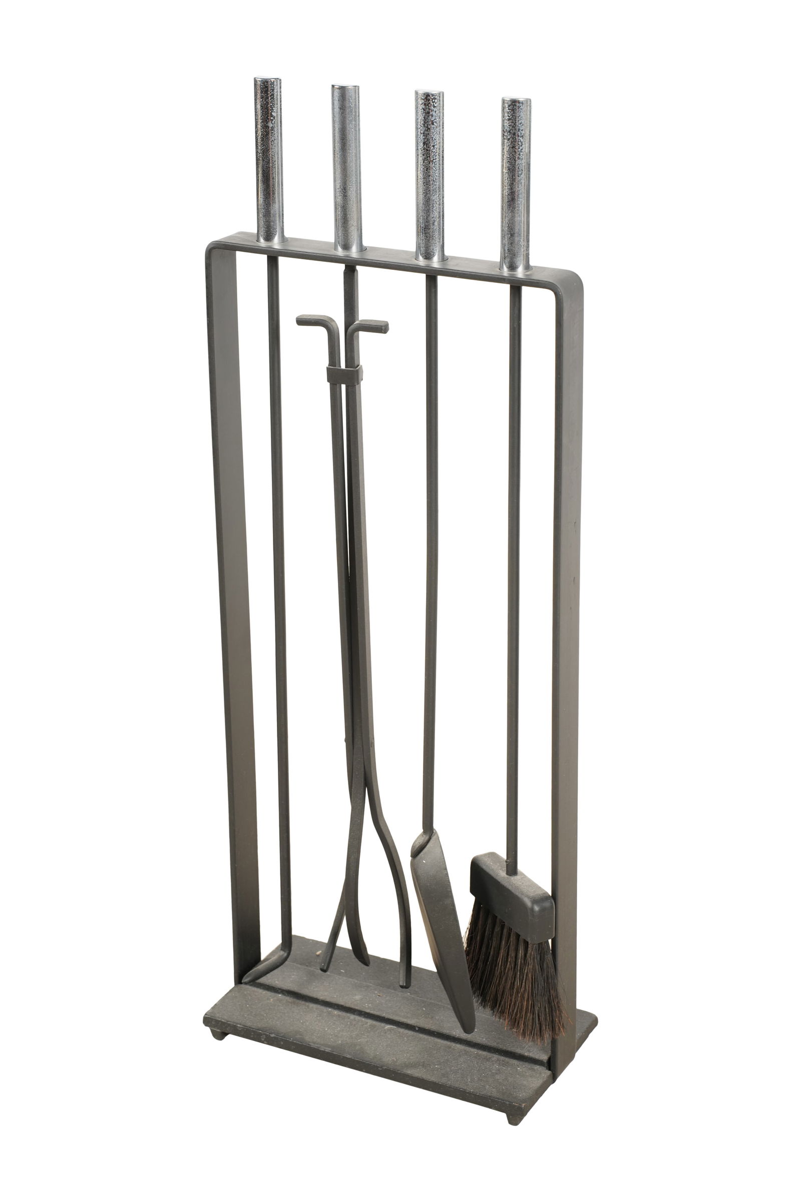 Set of Modern Chrome Handle Fireplace Tools (1 of 5)