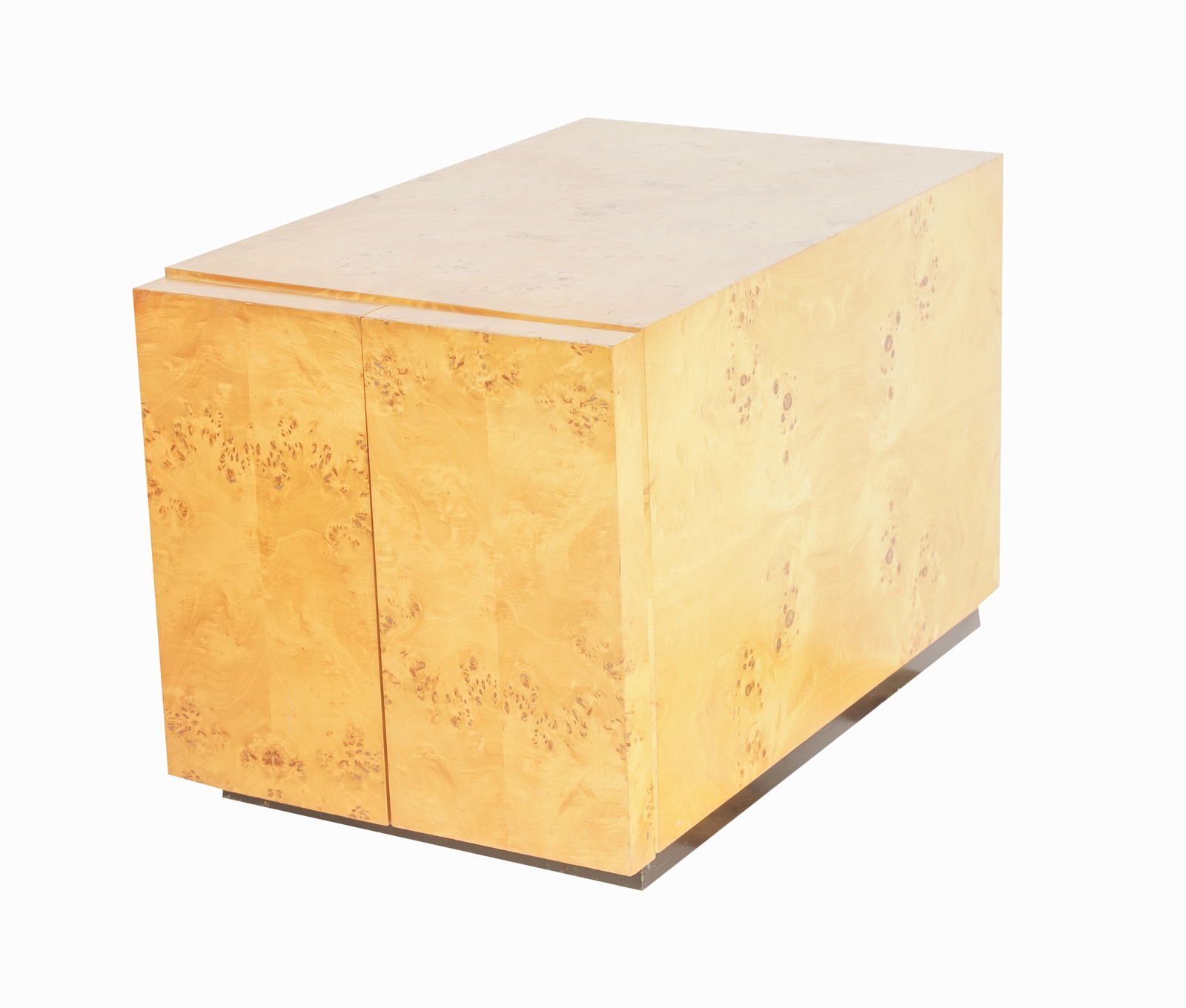 Dillingham Mid Century Burlwood Two-Door End Table (1 of 8)