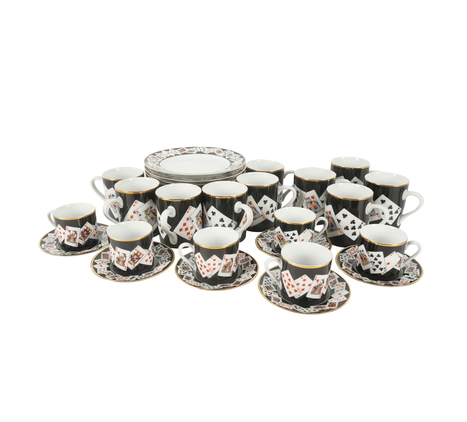 Tiffany & Co. Porcelain Playing Card Dessert Set (1 of 12)