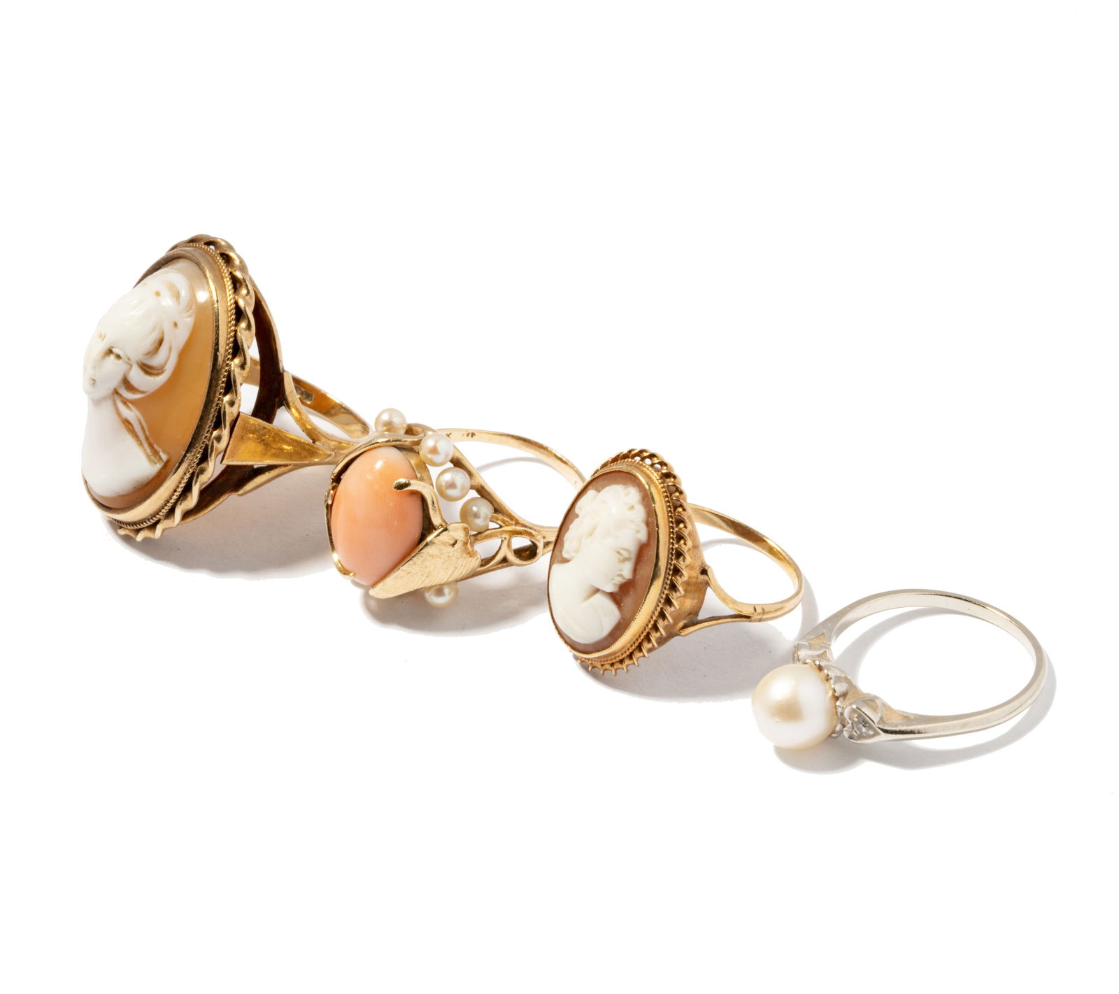 Group Of Four Gold Rings (1 of 9)