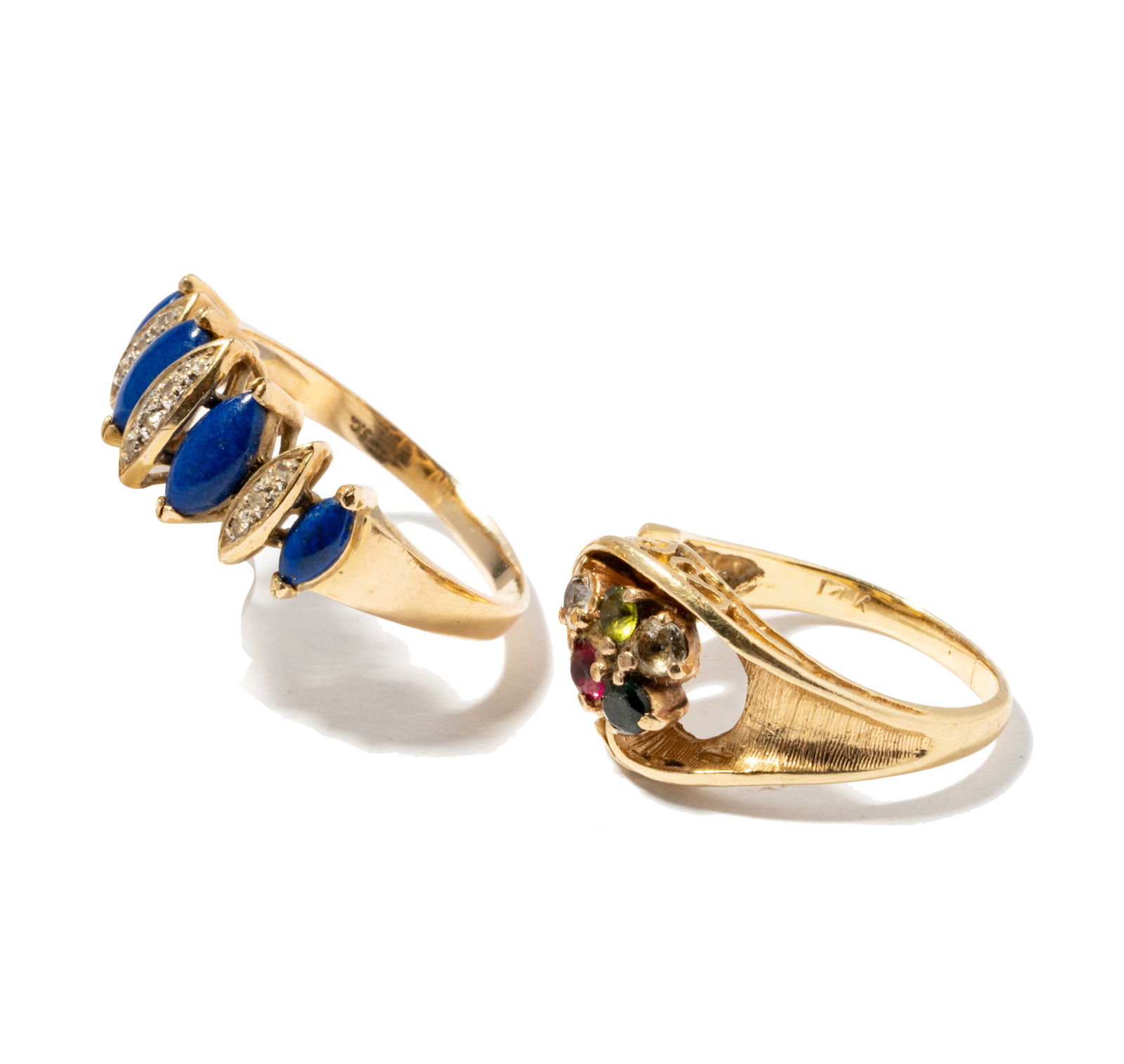 Two 14 Karat Yellow Gold Gem-set Rings (1 of 7)