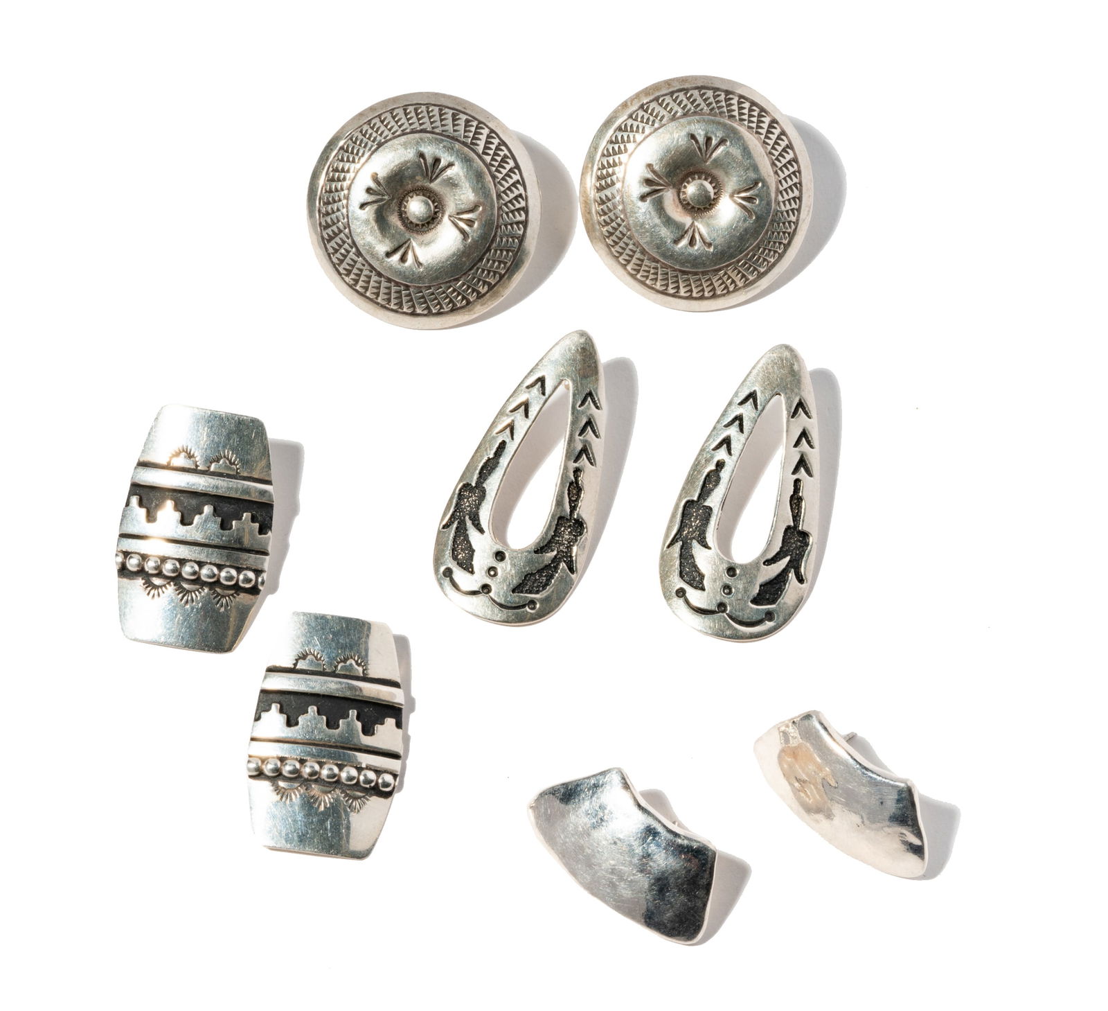 Four Pairs of Sterling Earrings (1 of 8)