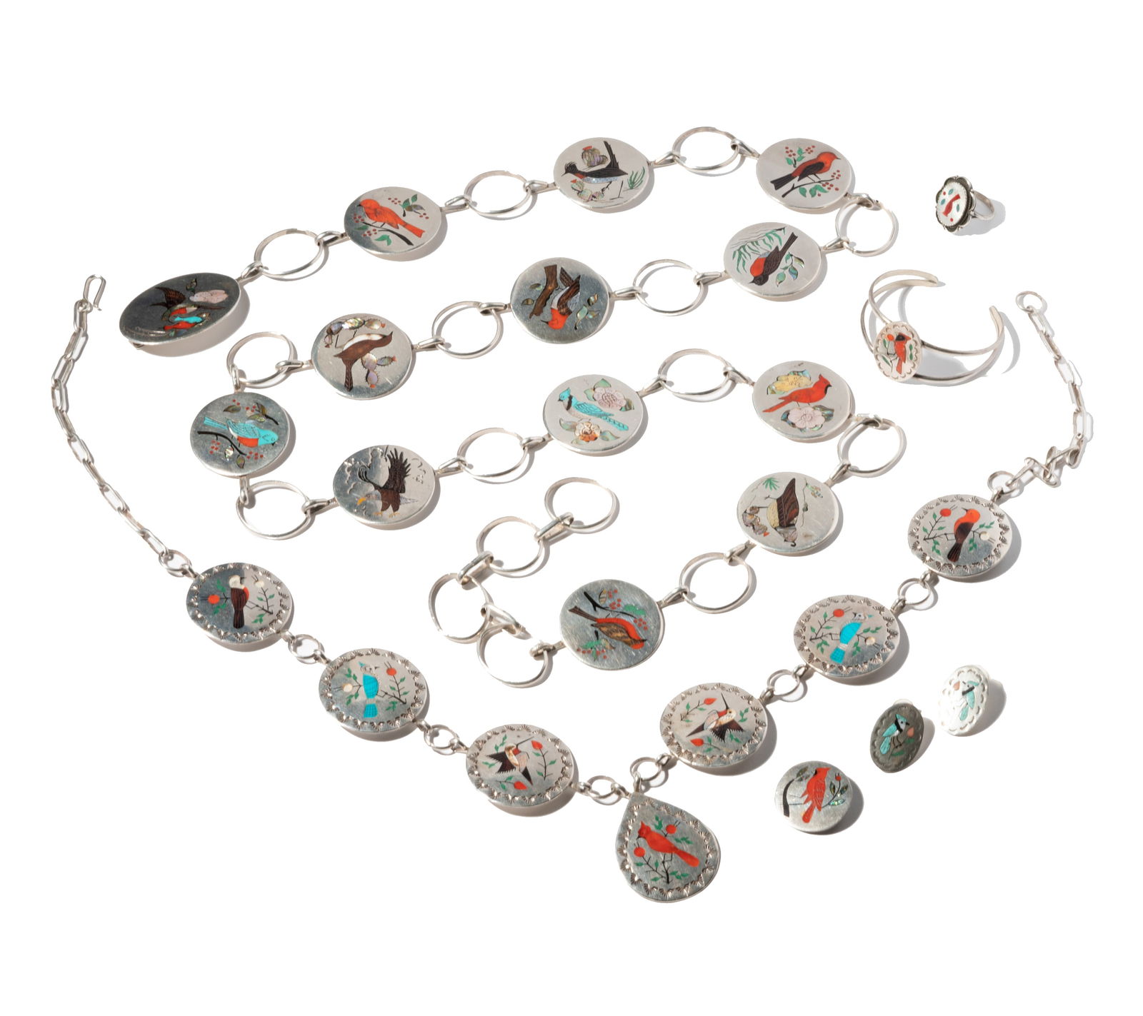 Lot of Sterling Bird Motif Jewelry Suite (1 of 18)