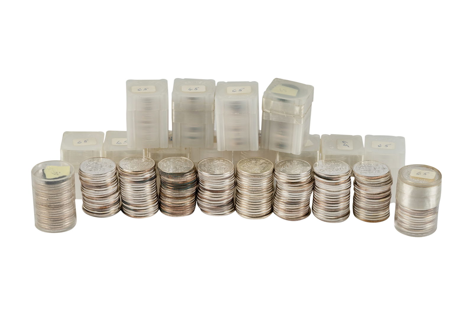 14 Rolls of 1965 Canadian Silver 50 Cent Coins (1 of 10)