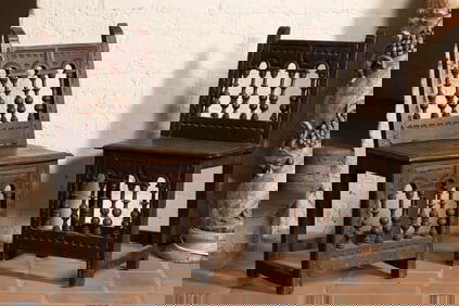 A Pair of Spanish Baroque Side Chairs