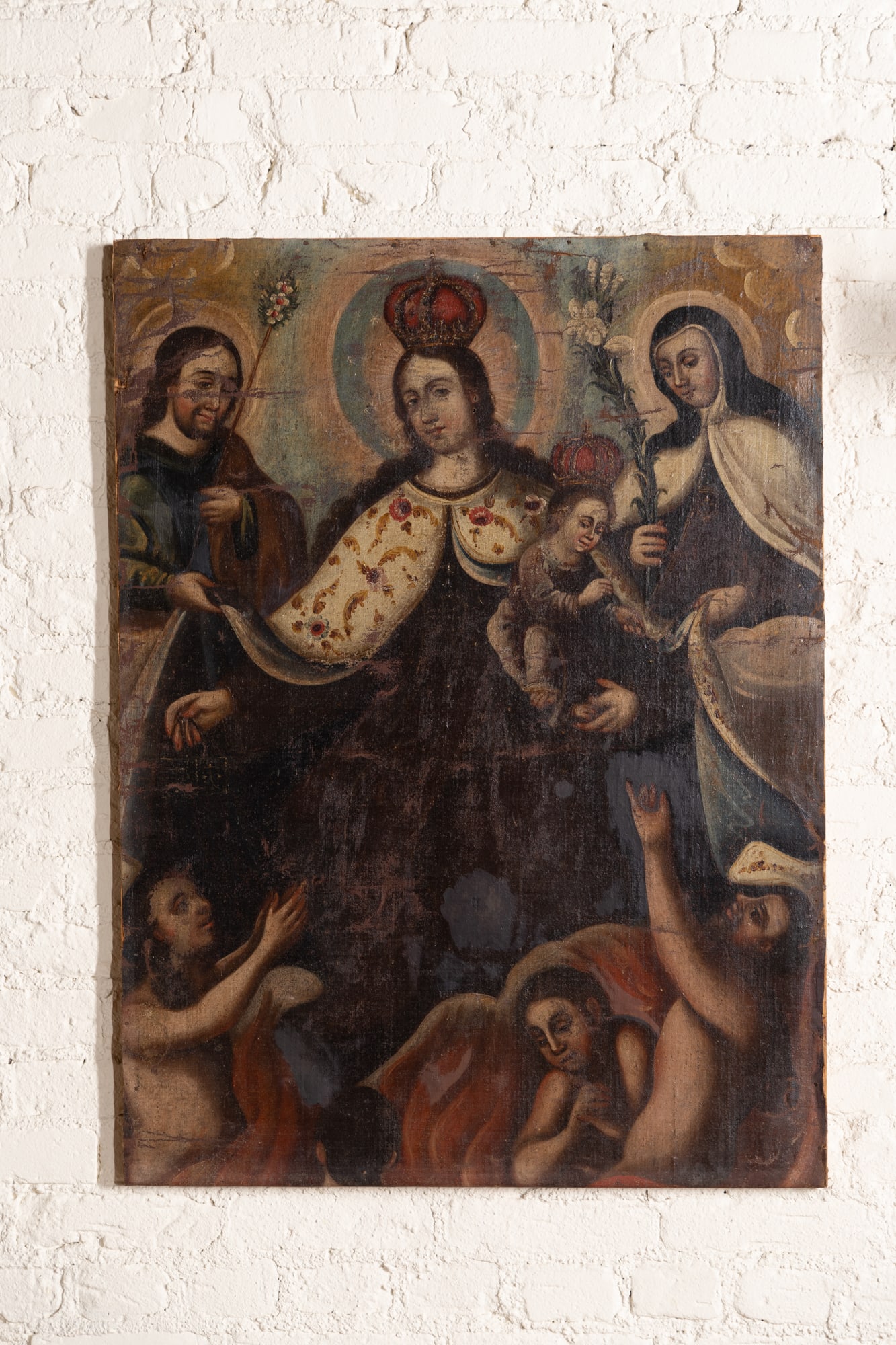 Spanish Colonial School (18th Century): Virgin and Child with Attendant Saints (1 of 20)