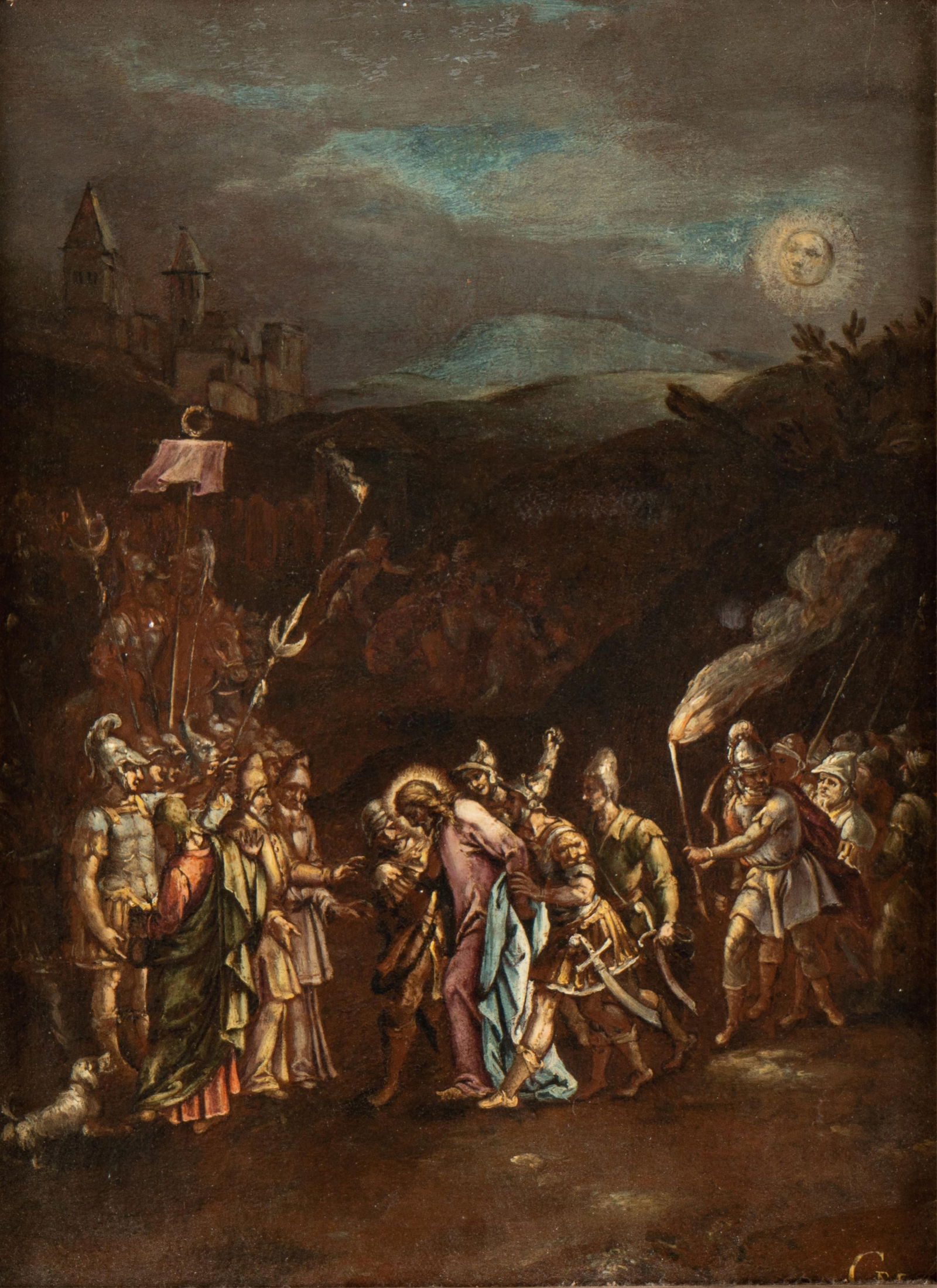 Spanish Colonial School: The Arrest of Christ (1 of 9)