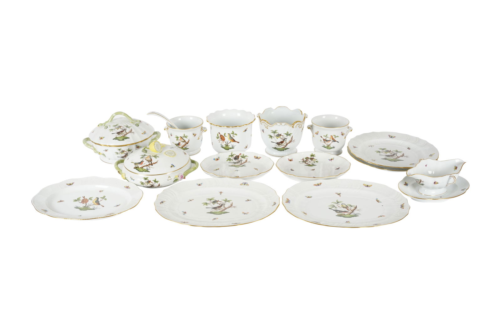 A Herend Rothschild Bird Porcelain Service (1 of 17)