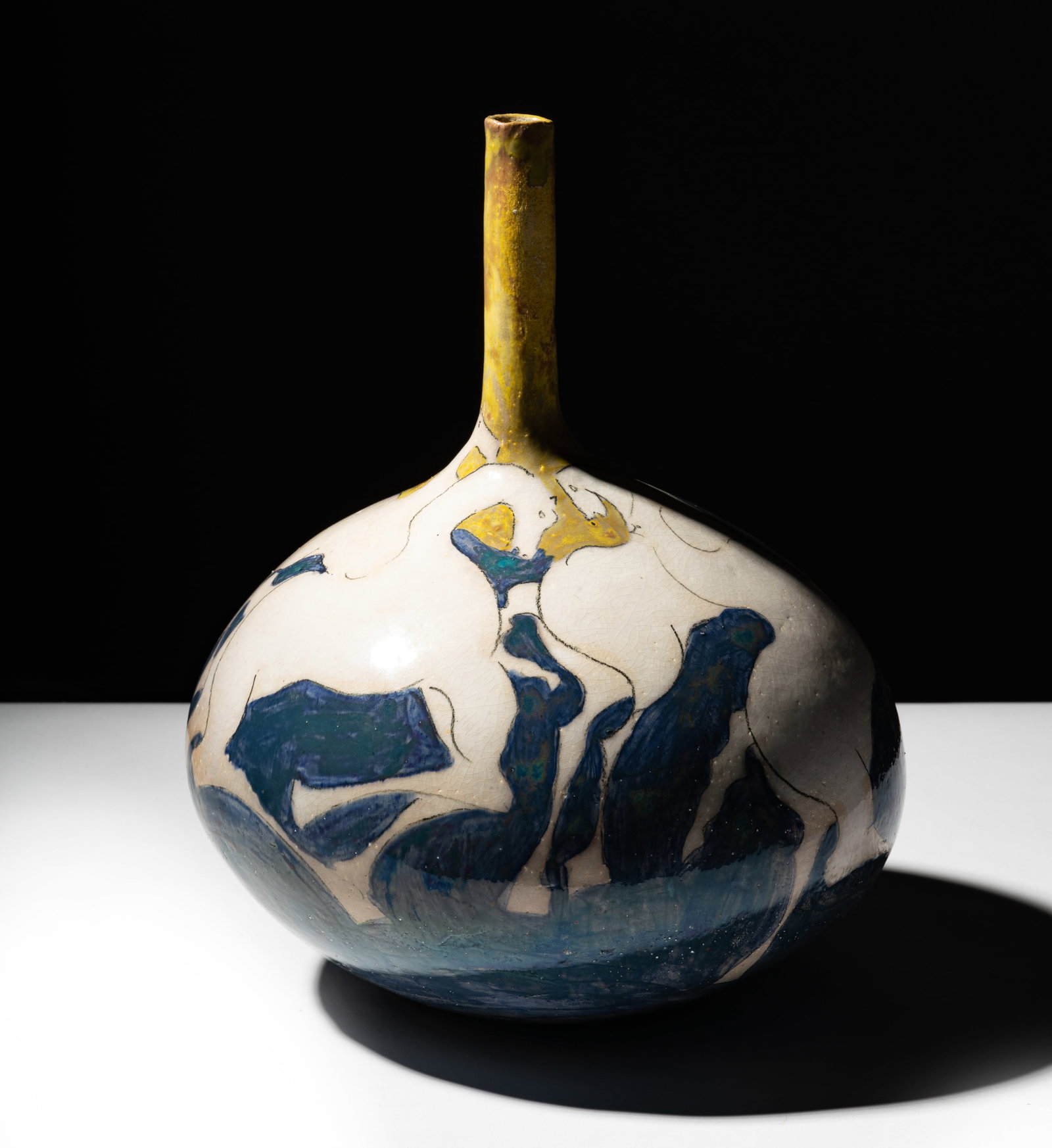 Paolo Staccioli (B. 1943): Cavallo Vase: ceramic with lustre glaze; 2006; with Galleria Gagliardi, San Gimignano label inscribed "Paolo Staccioli" and dated 2007 applied to underside 14 1/4 x 11 in. (36.2 x 27.9 cm.)