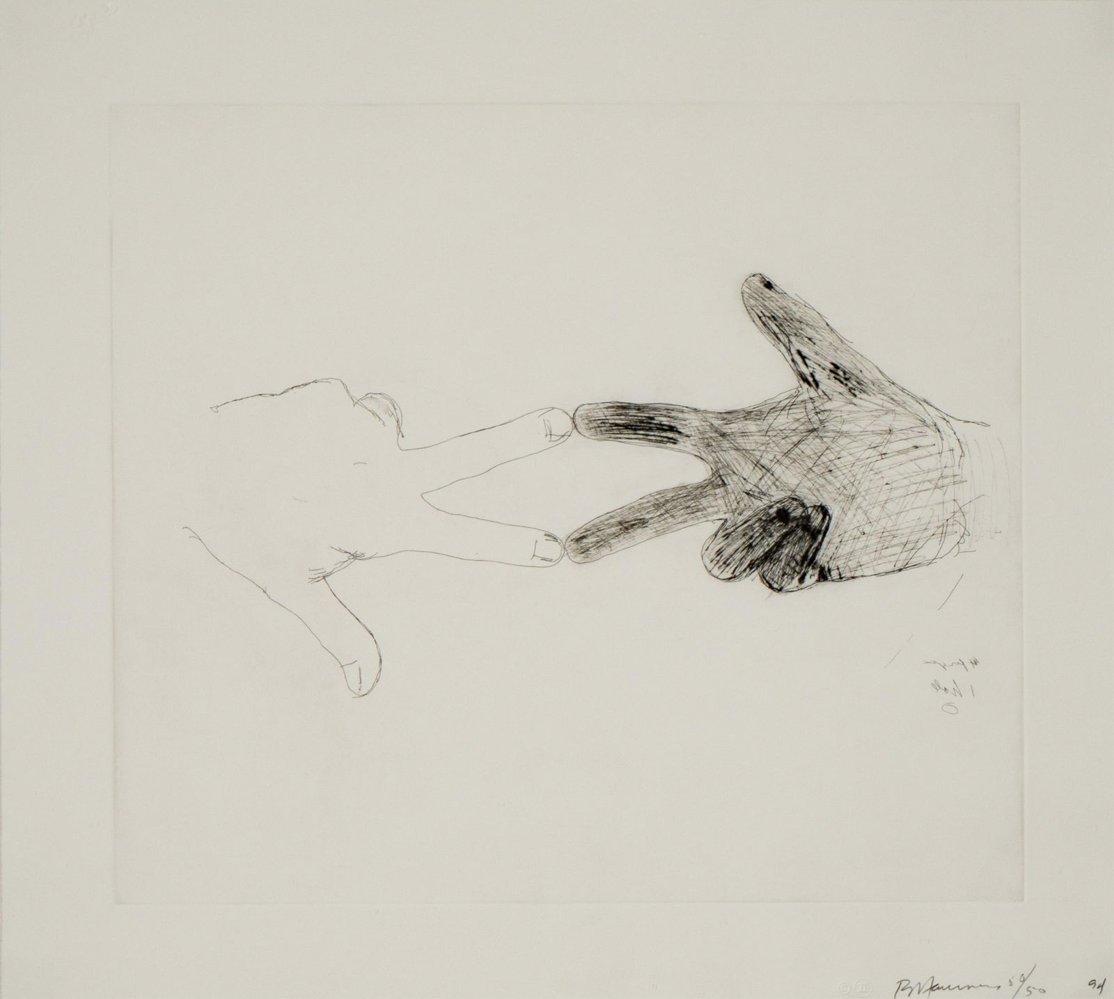 Bruce Nauman (B. 1941): Untitled (From Fingers and Hole Series) (1 of 11)