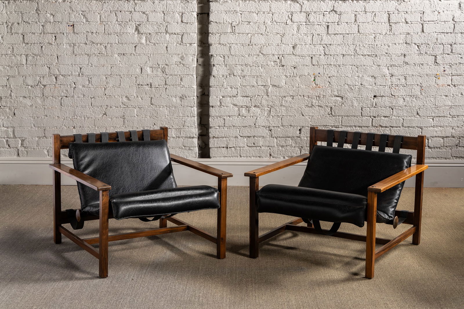 A Pair Percival Lafer Brazilian Mid-Century Modern Reclining Lounge Chairs (1 of 20)