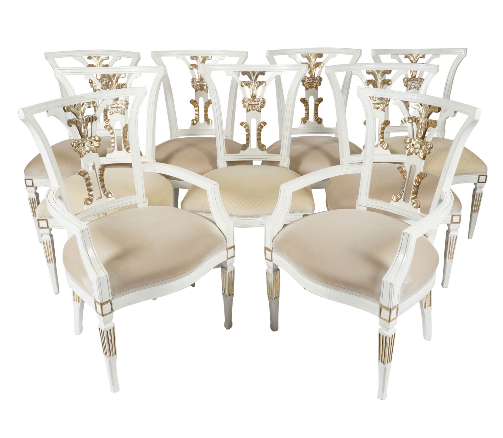 Michael Taylor Designs: Set of Nine Neoclassical-Style Dining Chairs (1 of 11)