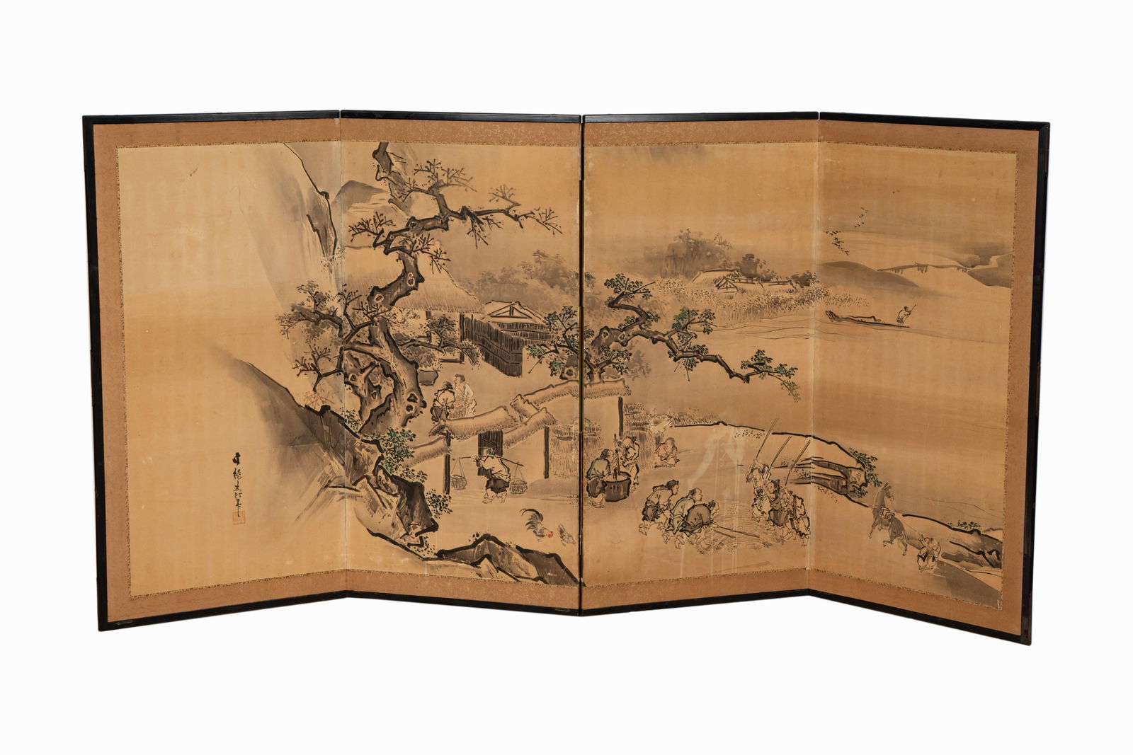 A Japanese Four-Panel Landscape Screen (1 of 11)