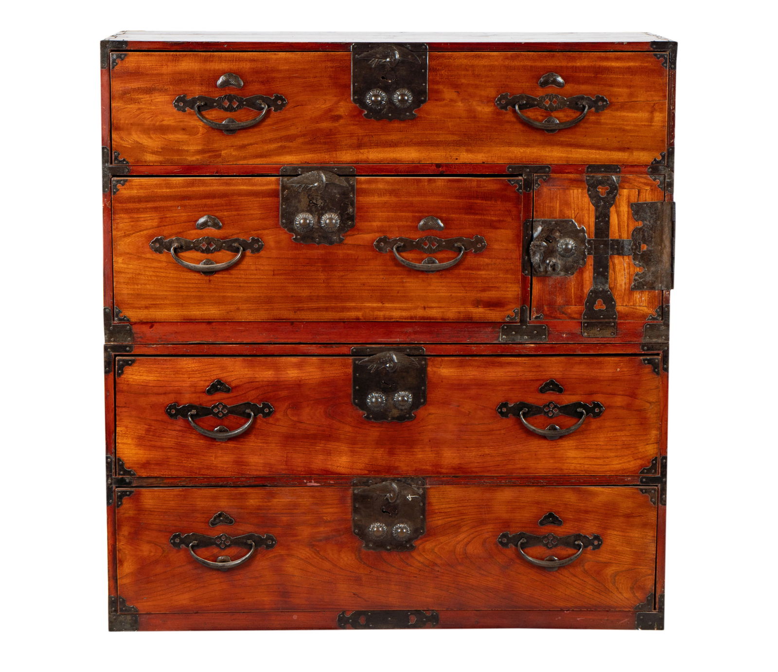 A Japanese Keyaki Wood Tansu Chest (1 of 12)