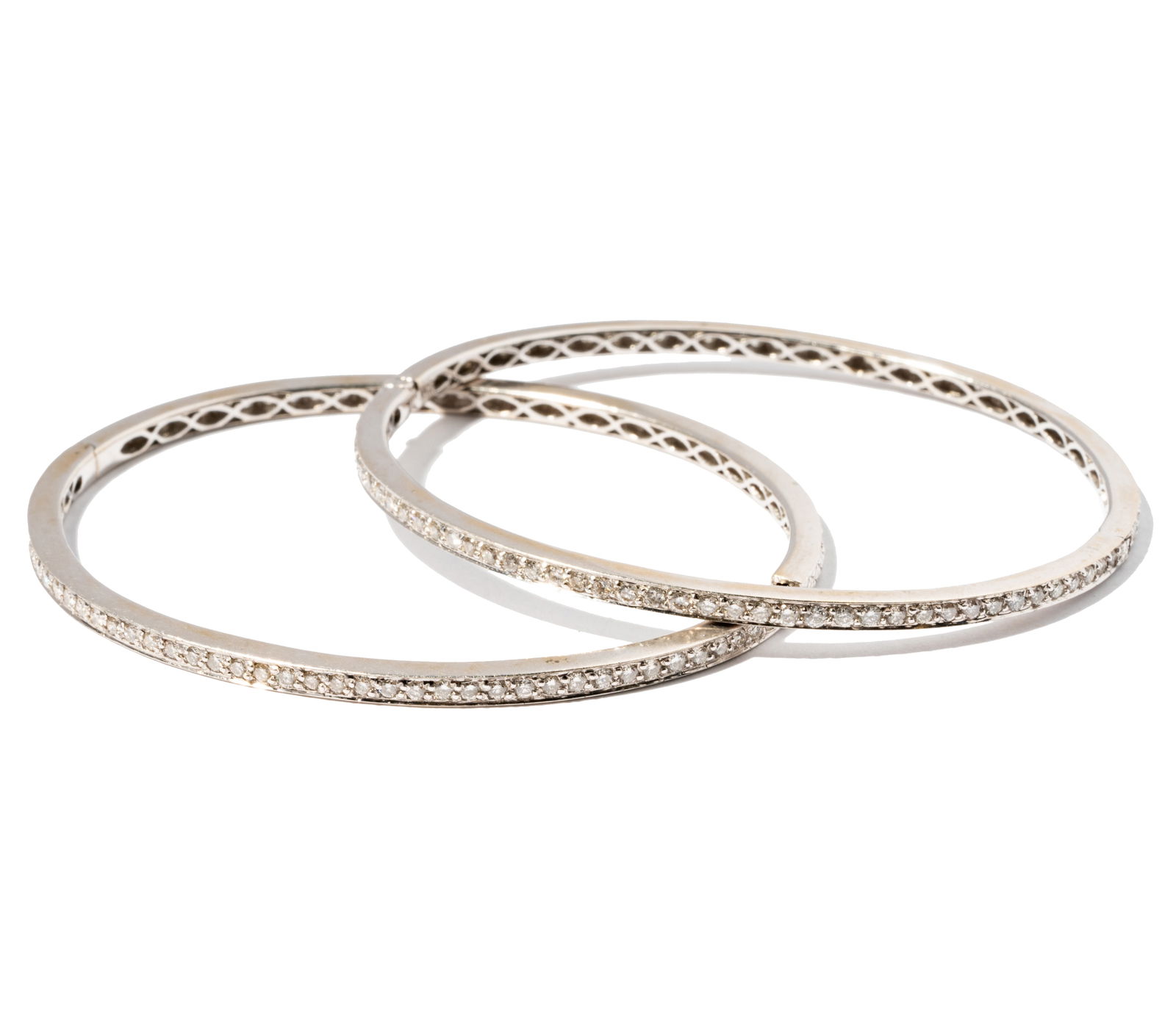 18 Karat White Gold Matching Diamond Bangles (1 of 8)