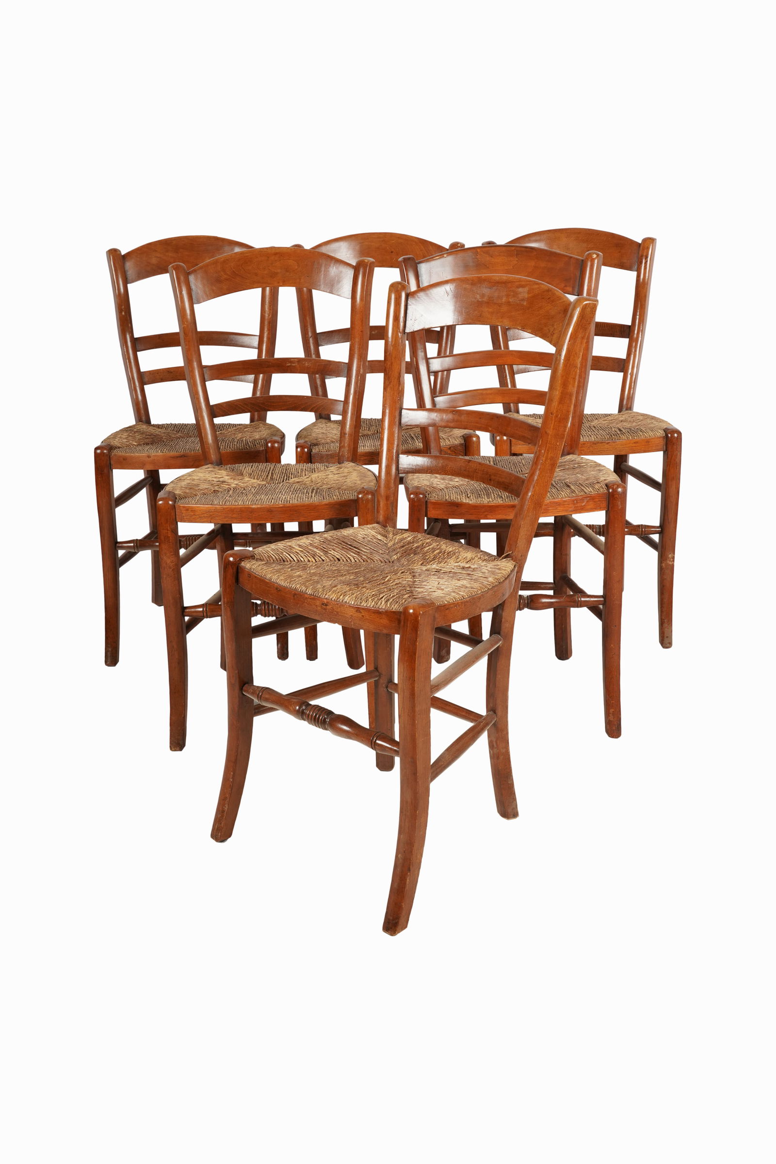 A Set of Six French Provincial Cherrywood Dining Chairs (1 of 10)