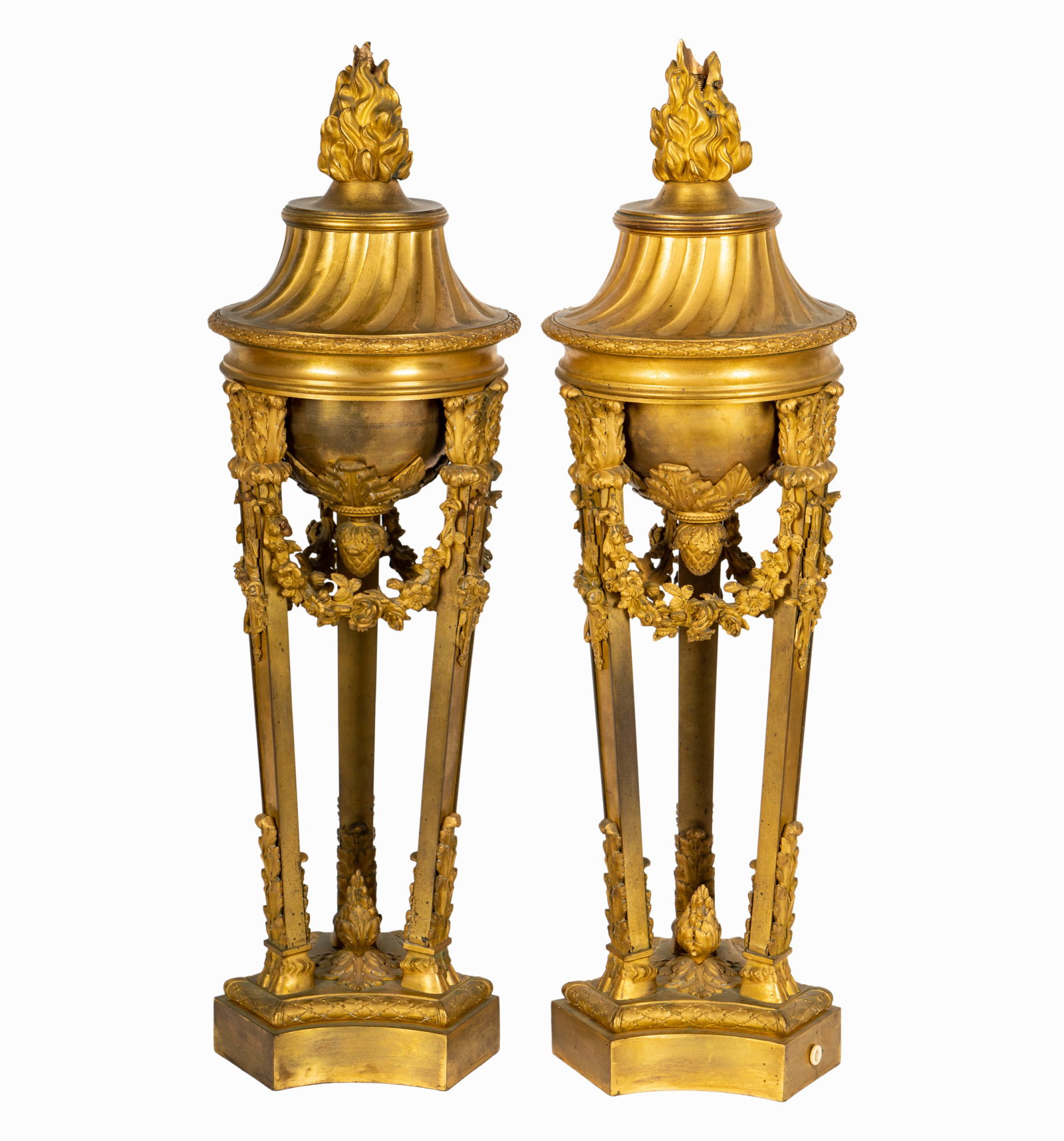 A Pair of Neoclassical-Style Gilt Bronze Cassolettes (1 of 14)