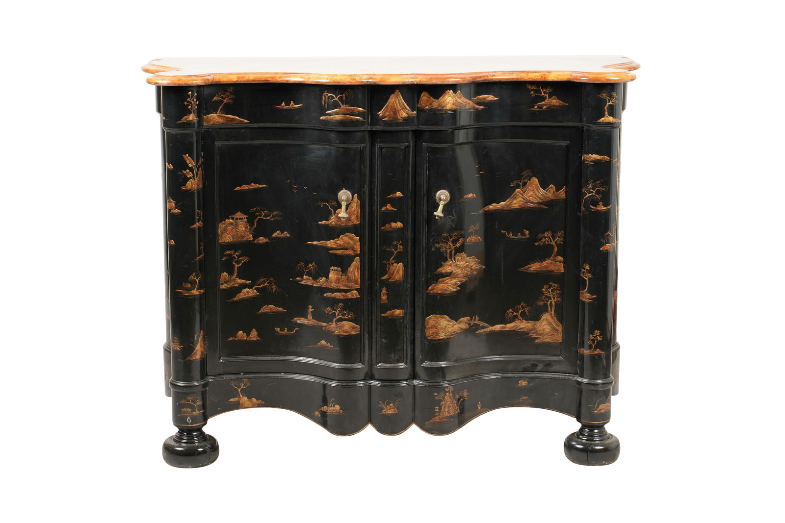 L. Rossi: Napoleon III-Style Chinoserie Black and Gilt Lacquer Sideboard (1 of 11)
