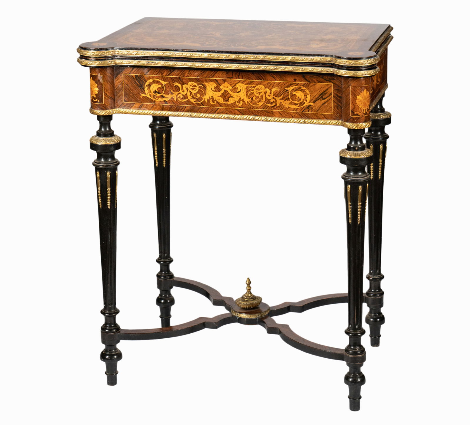 A Napoleon III Fine Marquetry Small Gaming Table (1 of 11)