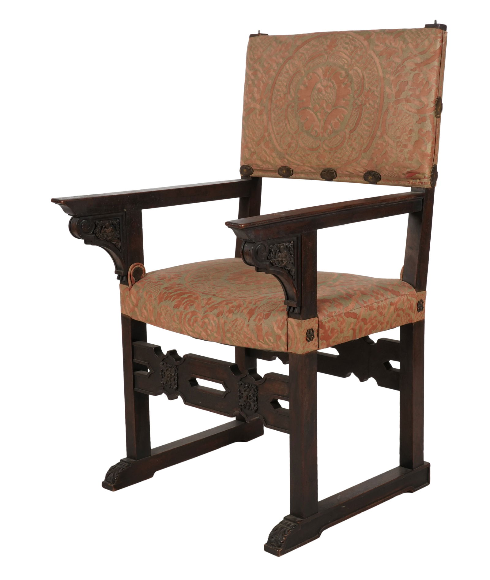 A Spanish Revival Walnut Hall Chiar (1 of 11)