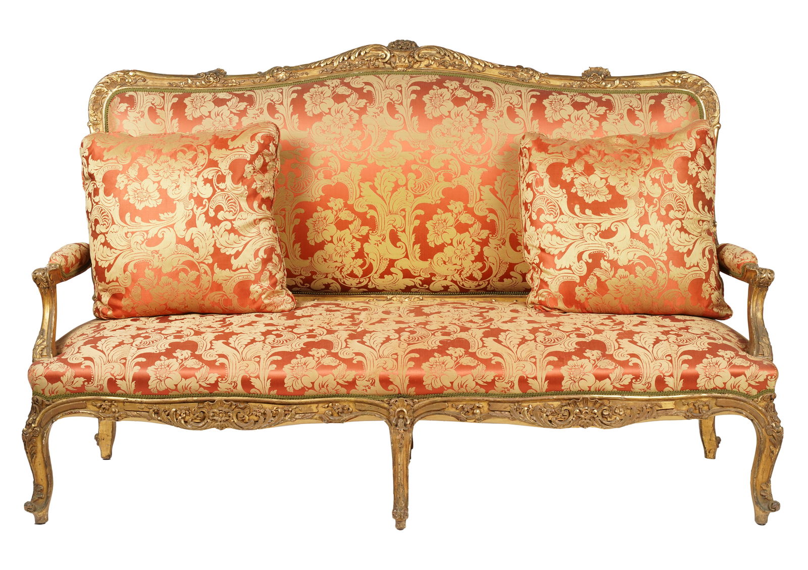 A Rococo Revival-Style Giltwood Canape (1 of 9)