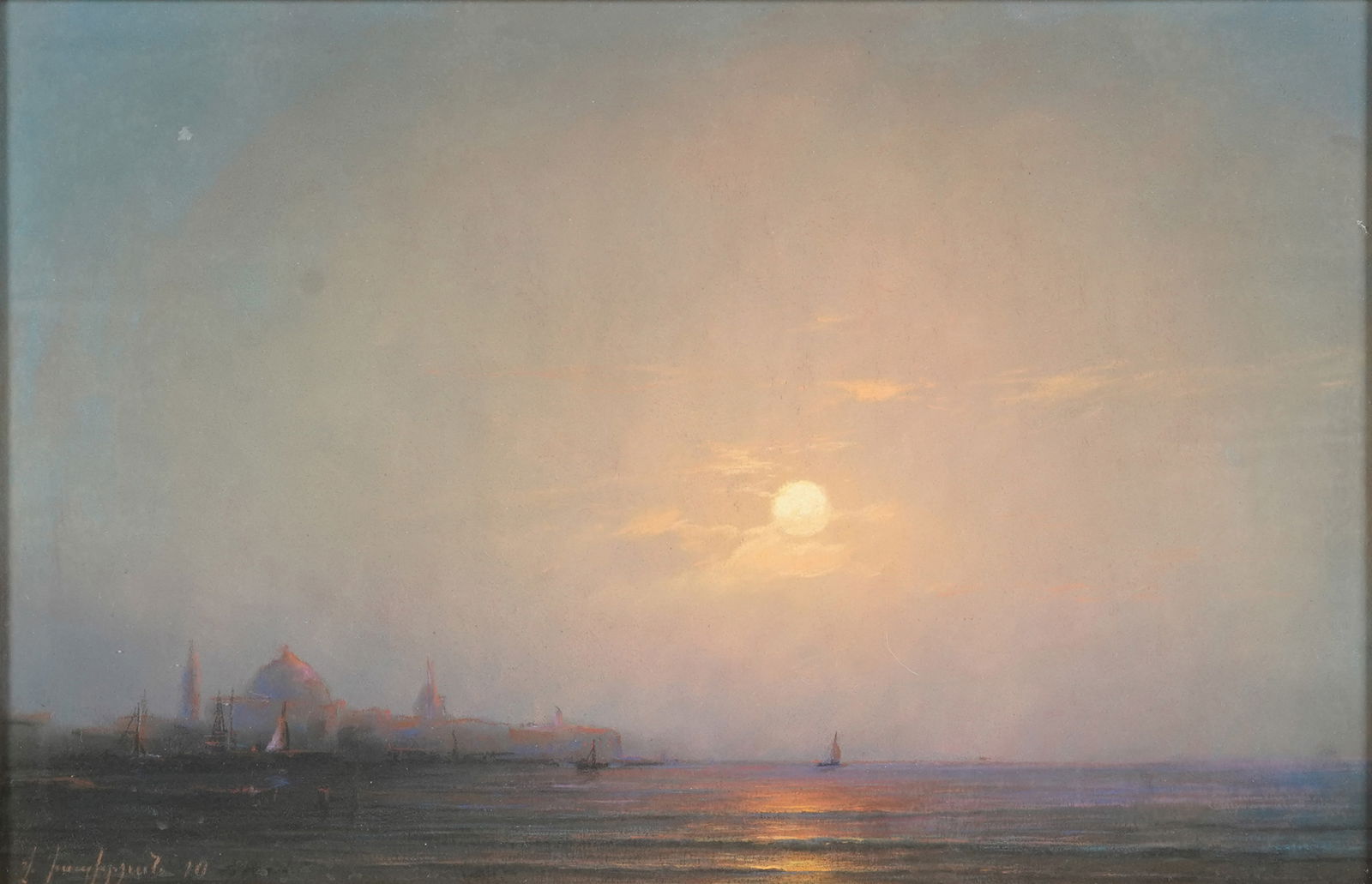 Vachakan Ispiryan (B. 1978): Sunset Over the Water (1 of 8)