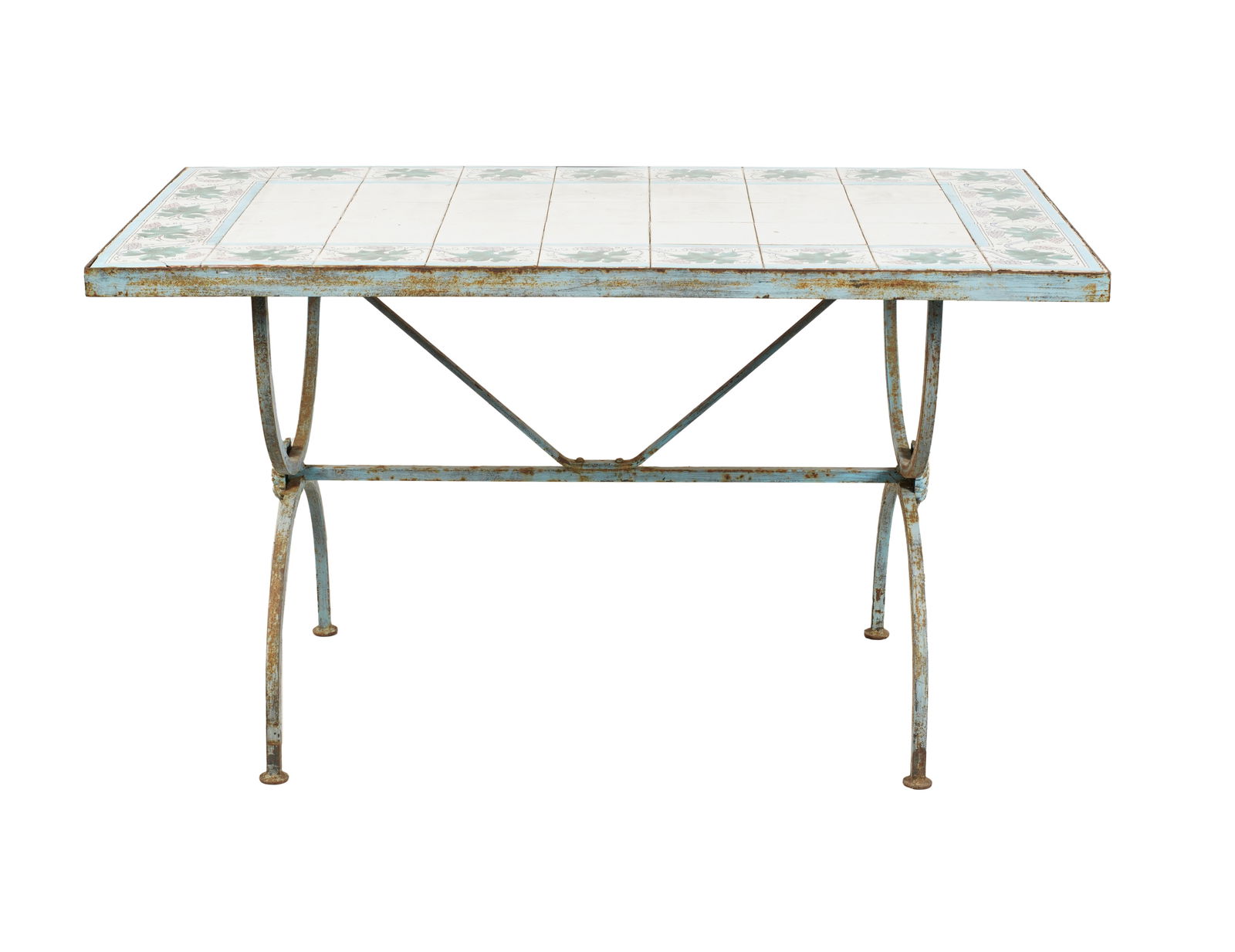 A French Painted Iron and Ceramic Tile Table (1 of 10)