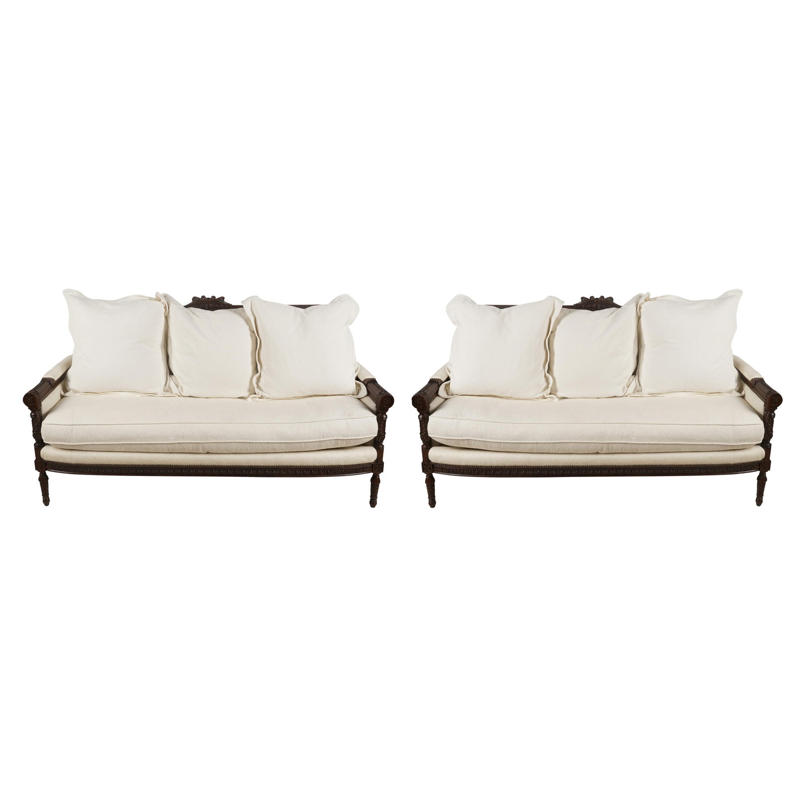A Pair of Louis XVI-Style Carved Sofas (1 of 17)