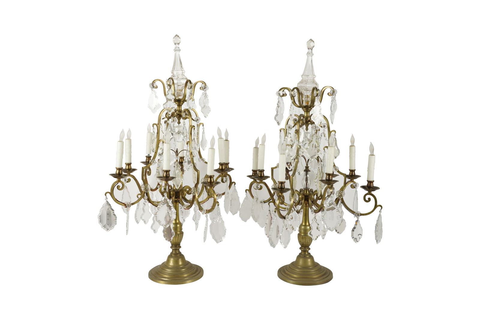 Pair of Eight-Light Crystal Girandoles (1 of 11)