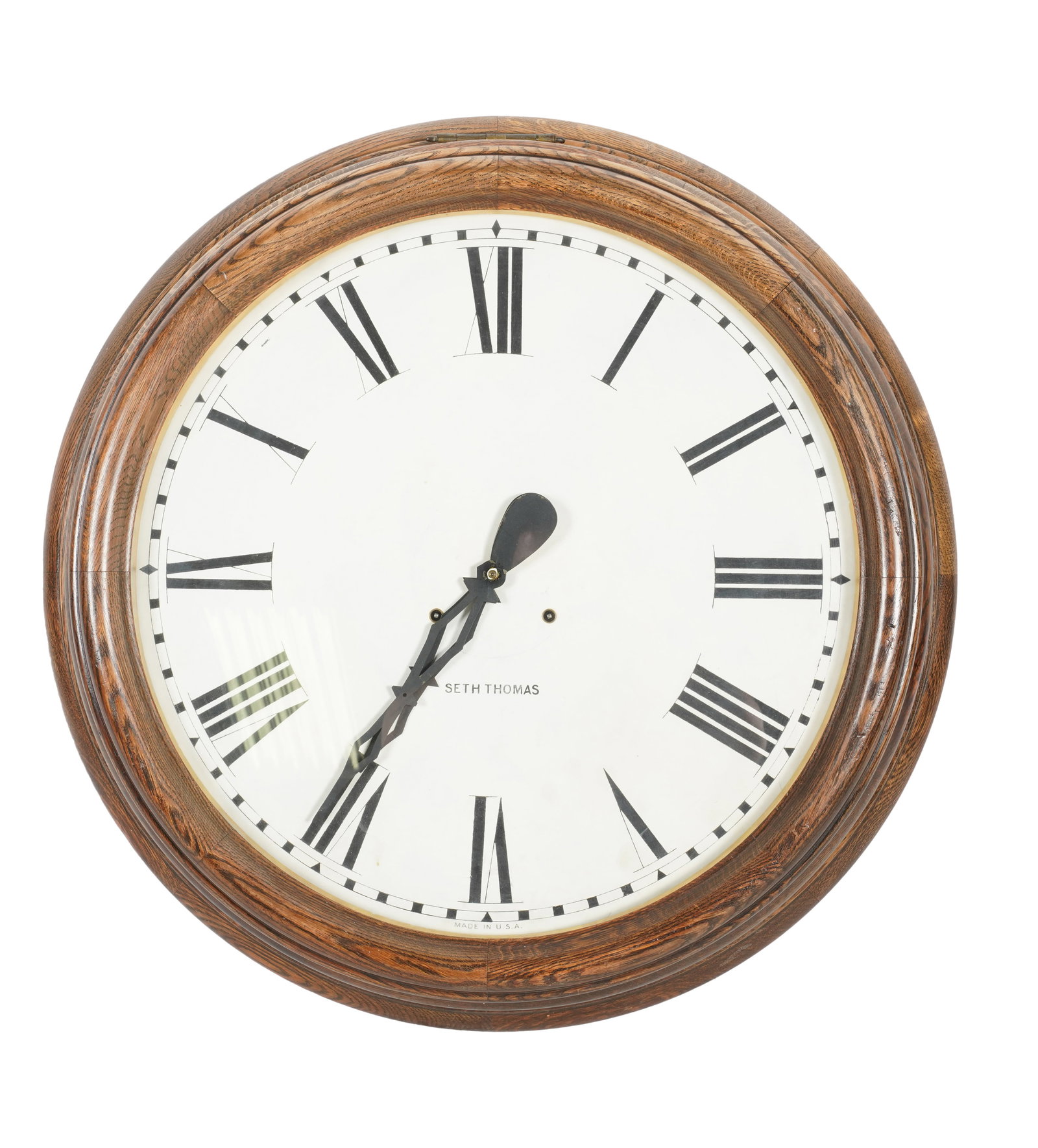 A Seth Thomas Oak Wall Clock (1 of 10)