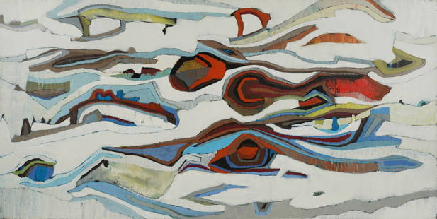 Chase Langford (B. 1960): Pacific Grove: Chase Langford B. 1960 Pacific Grove oil on canvas 2014; signed, titled and dated verso 24 x 48 in. (61 x 121.9 cm.)