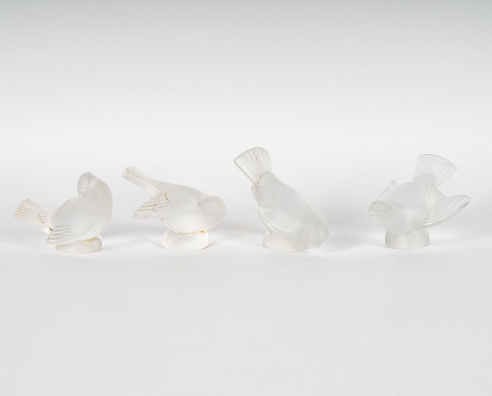 A Group of Lalique Glass Sparrow Figures (1 of 19)