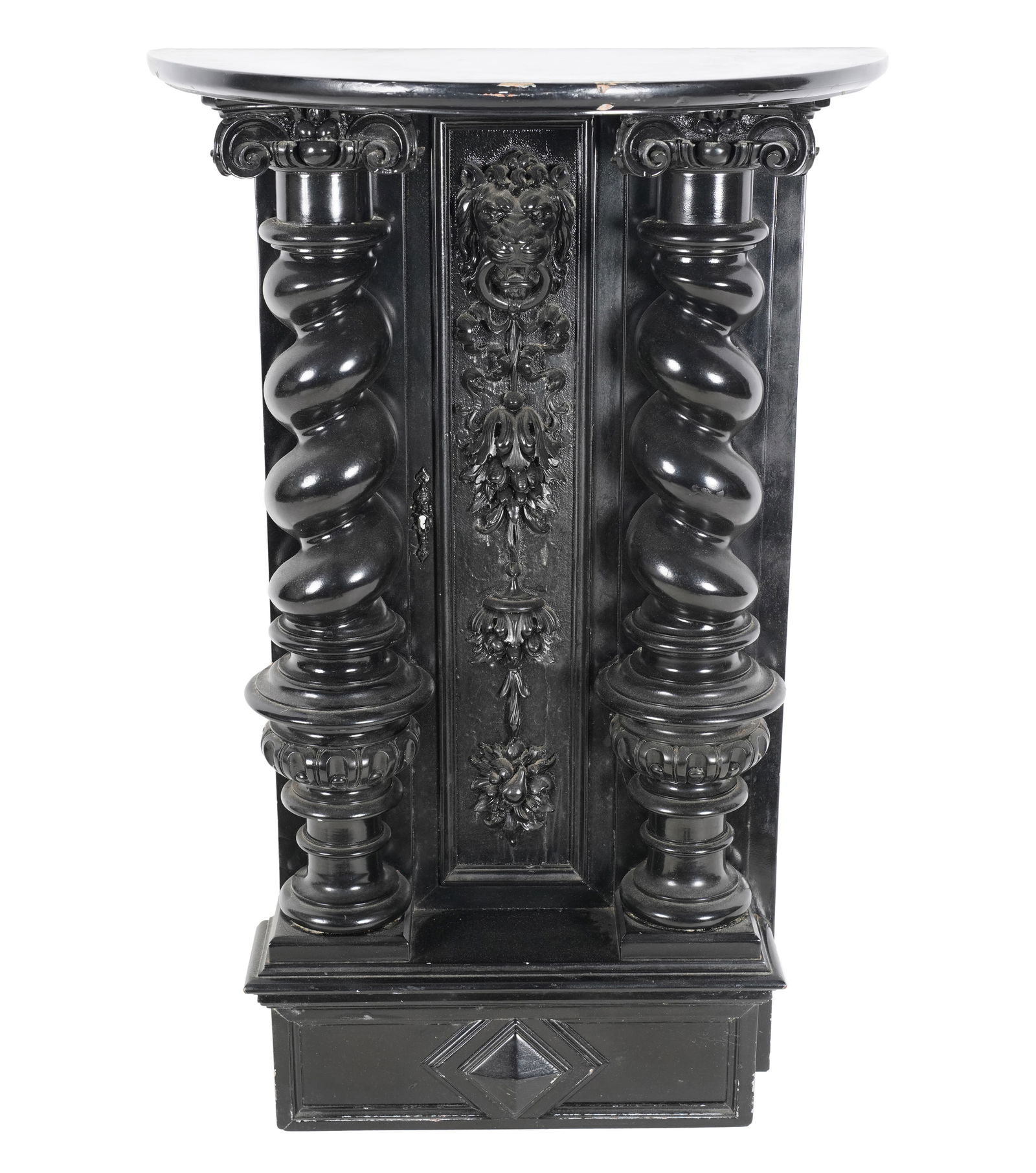 A Continental Ebonized Wood Wall-Mounted Console (1 of 8)