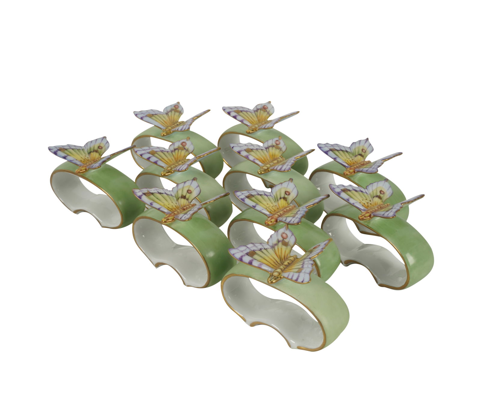 A Set of Anna Weatherley Porcelain Butterfly Napkin Rings (1 of 9)