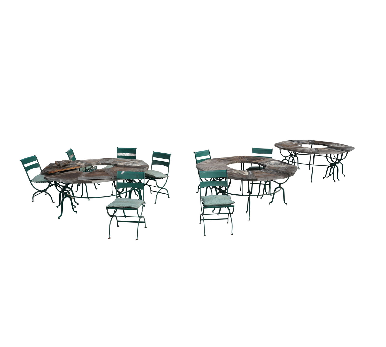 A Group of Painted Iron Tables and Chairs (1 of 12)