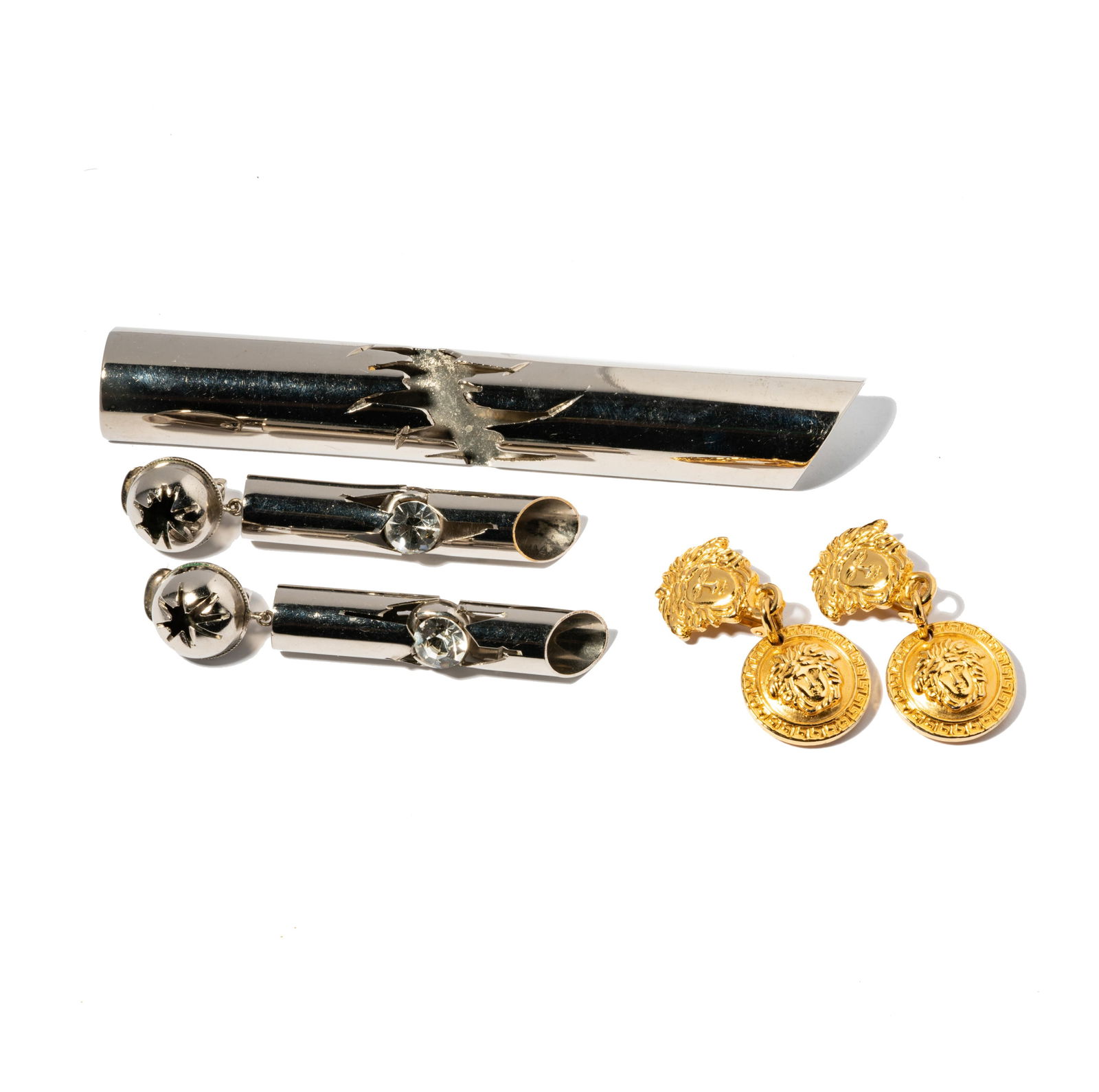 Versace Two Pairs of Earrings with One Brooch (1 of 11)